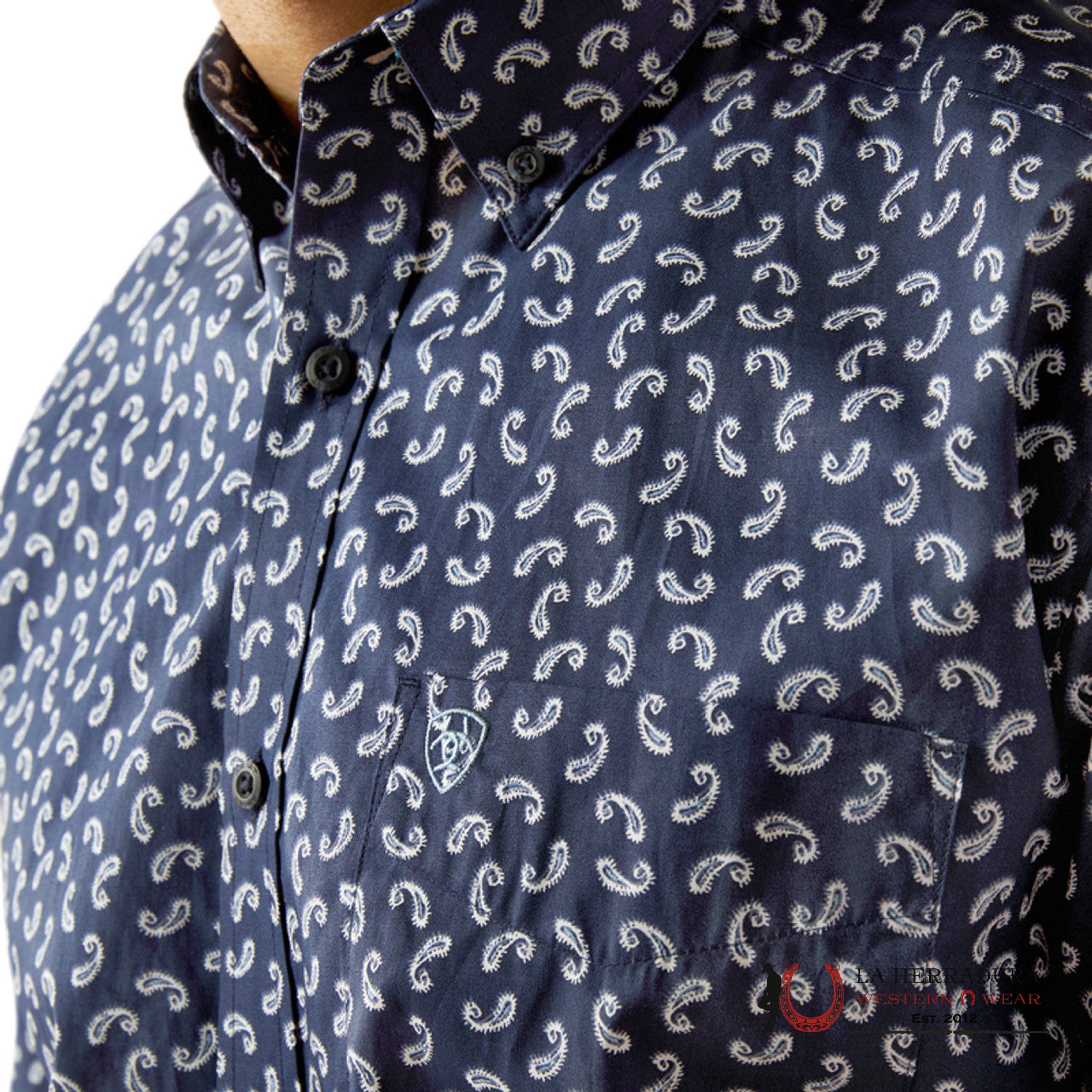 ARIAT MENS CIAN SS SHIRT NAVY 10059008 ROPA HOMBRES