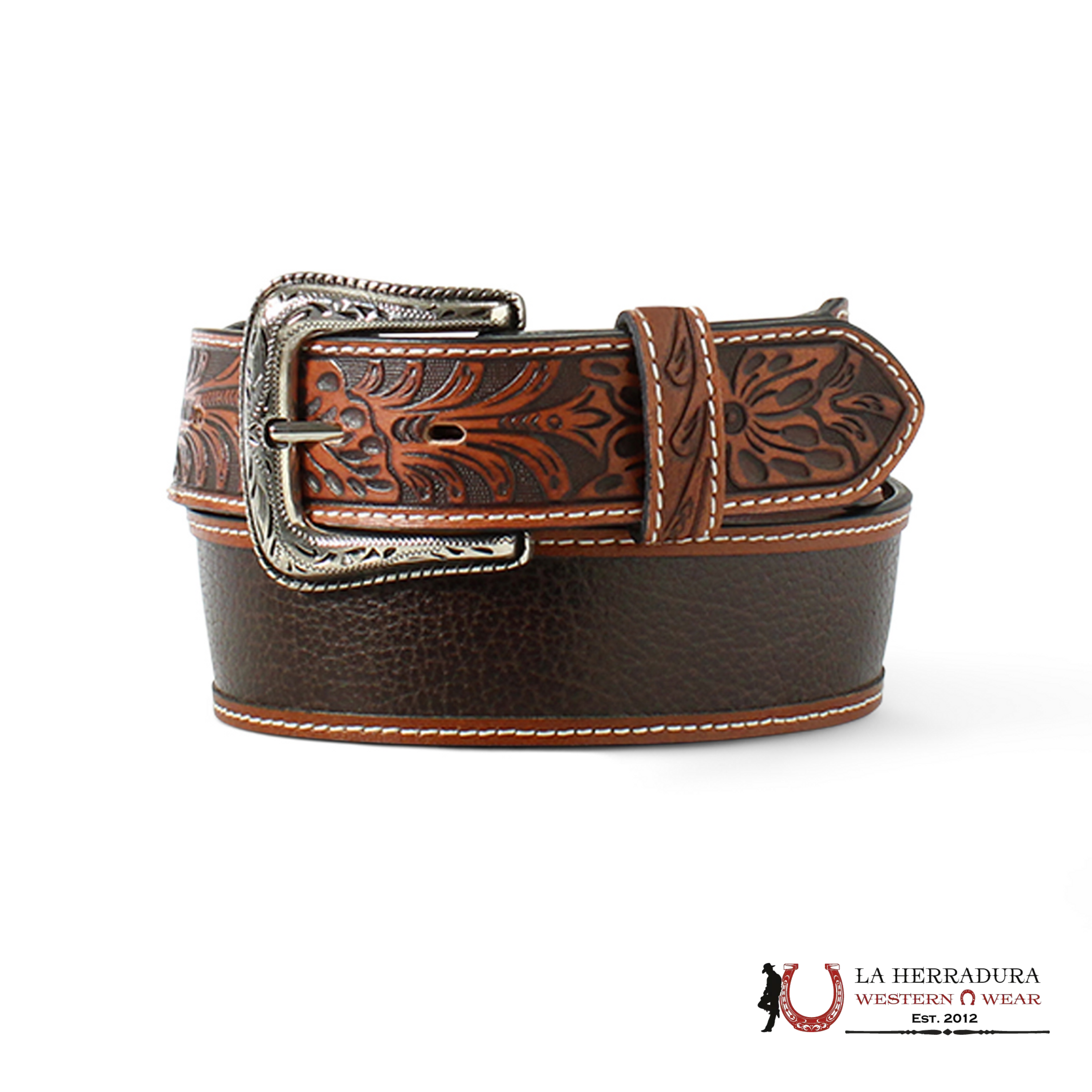 ARIAT MENS DARK BROWN BELT- A1040102 CINTURONES HOMBRES