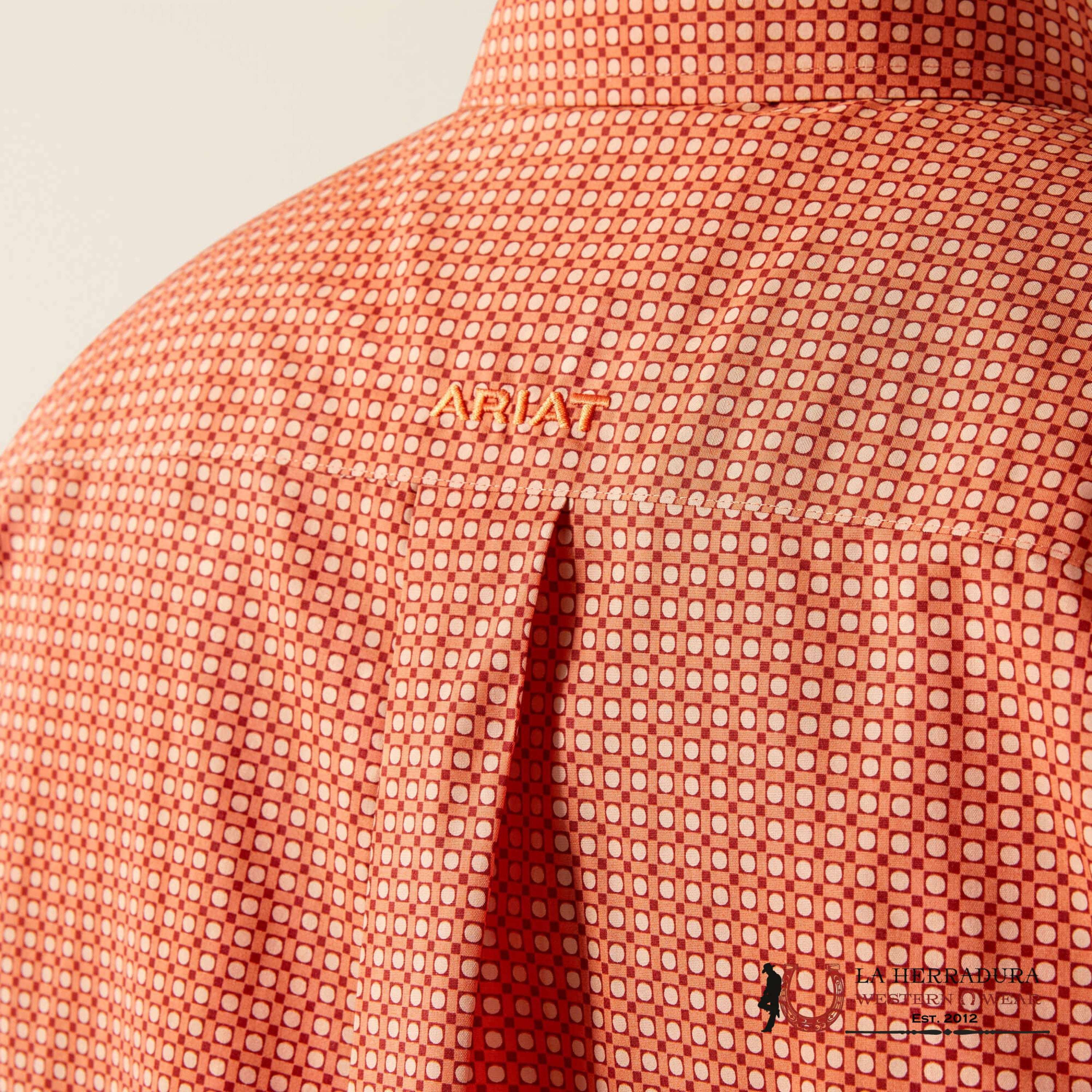 ARIAT MENS Erick Orange Short Sleeve Shirt - 8743 ROPA HOMBRES