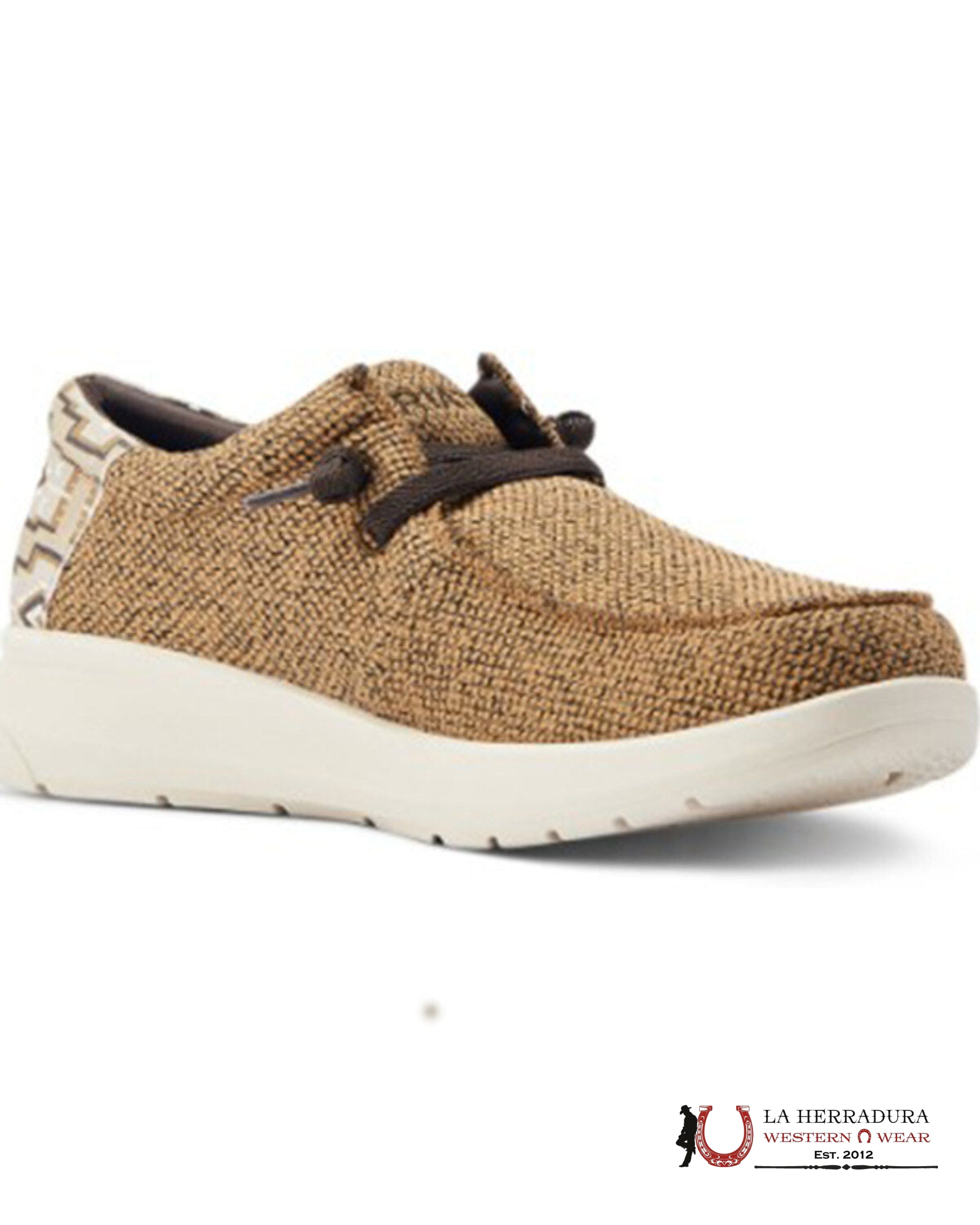 ARIAT MENS HILO STRETCH LACE HEATHERED SAND / BROWN AZTEC 10042506 ZAPATOS HOMBRES