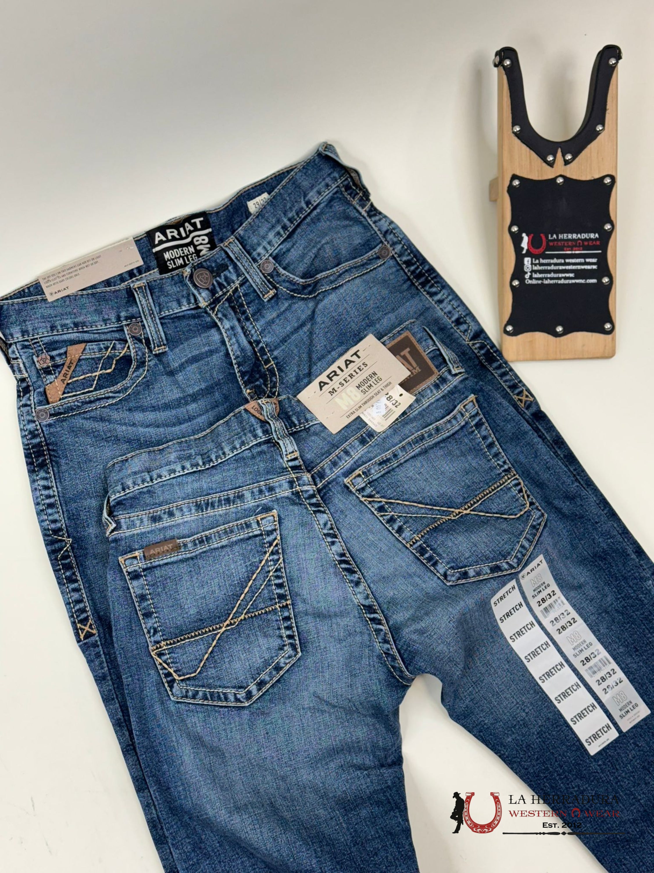 Ariat Mens Jean Bannack M8 Modern Fit Slim Leg Jeans