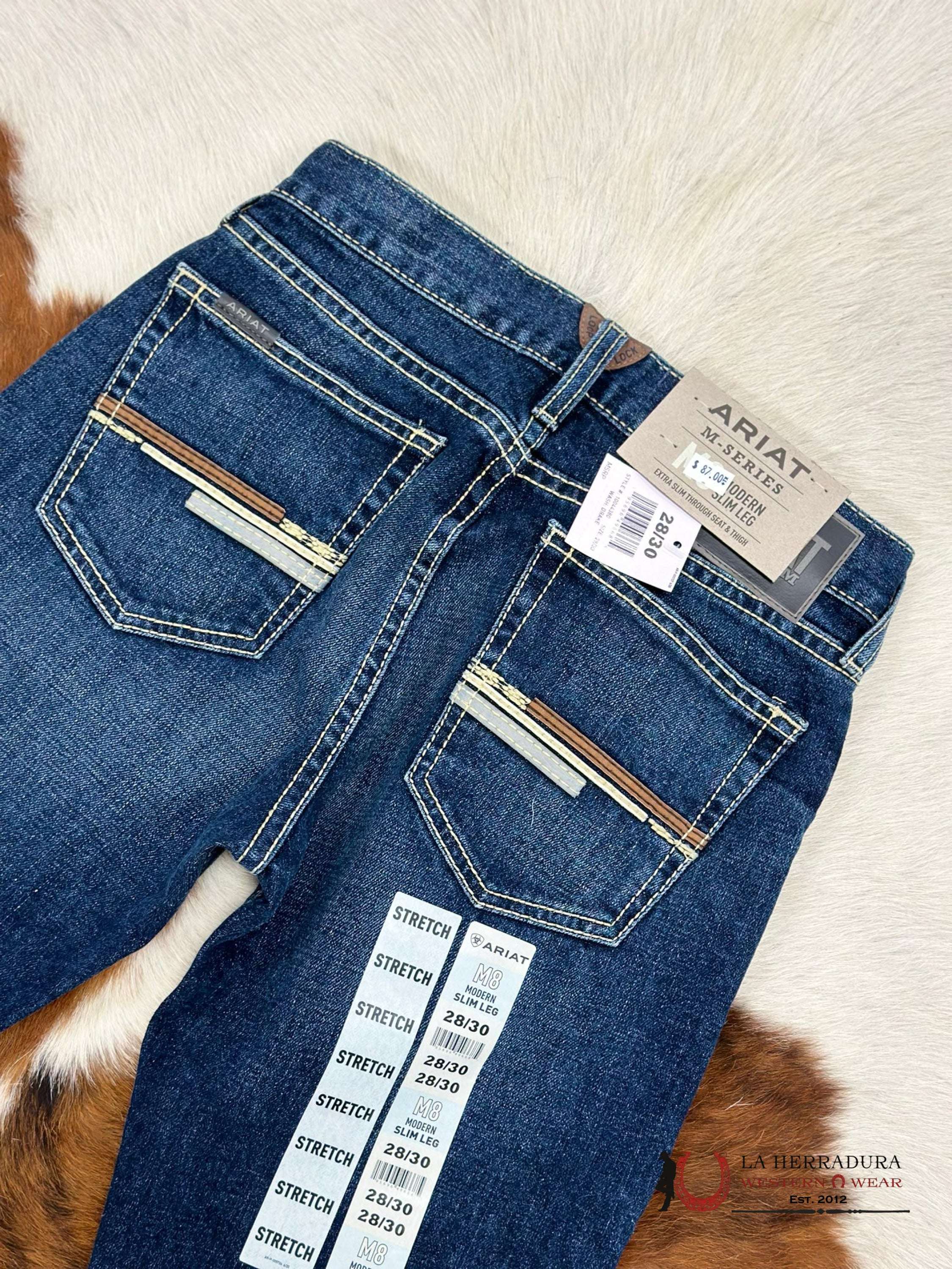 Ariat Mens Jean Drake M8 Modern Fit Slim Leg Jeans