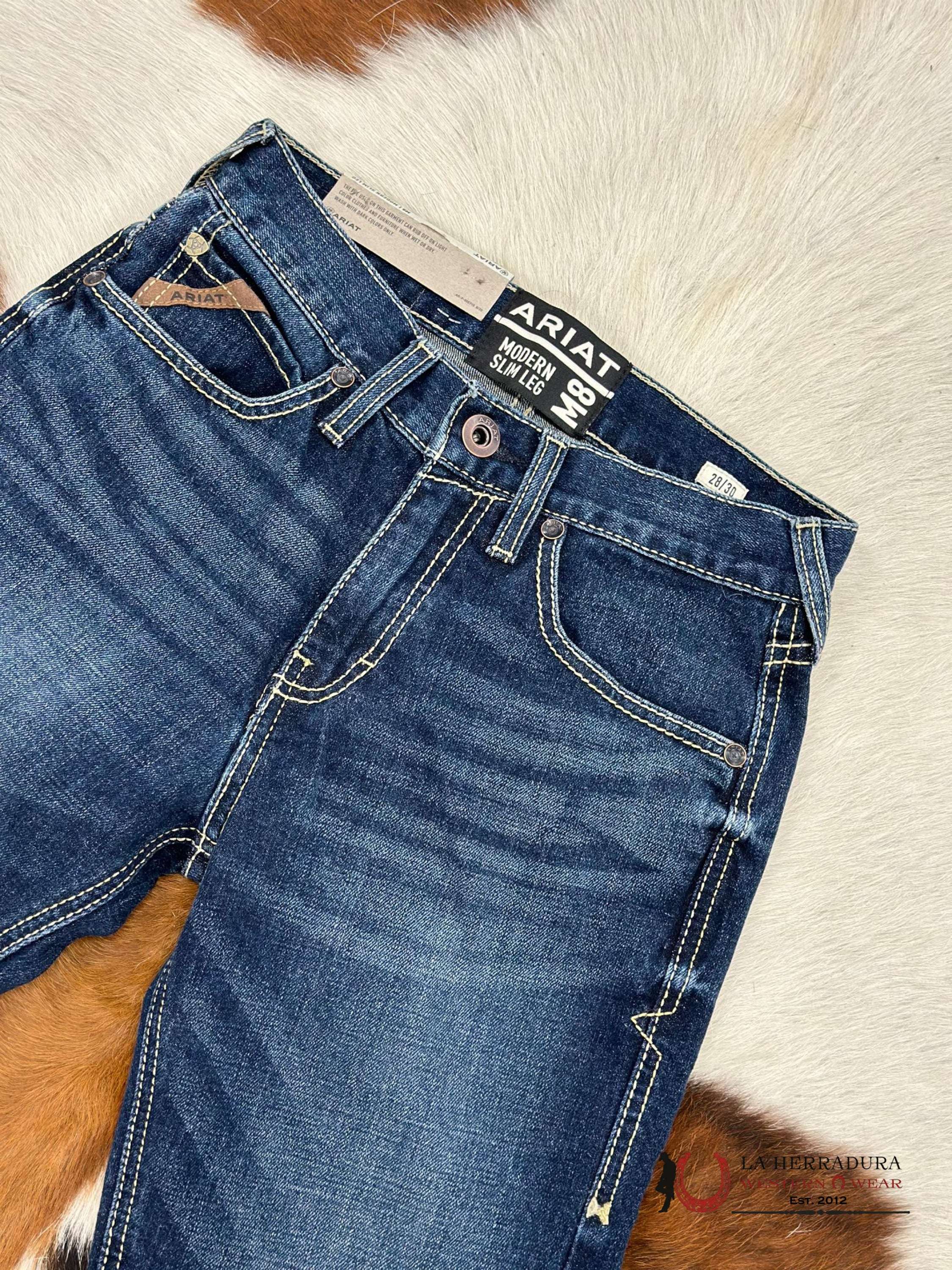 Ariat Mens Jean Drake M8 Modern Fit Slim Leg Jeans