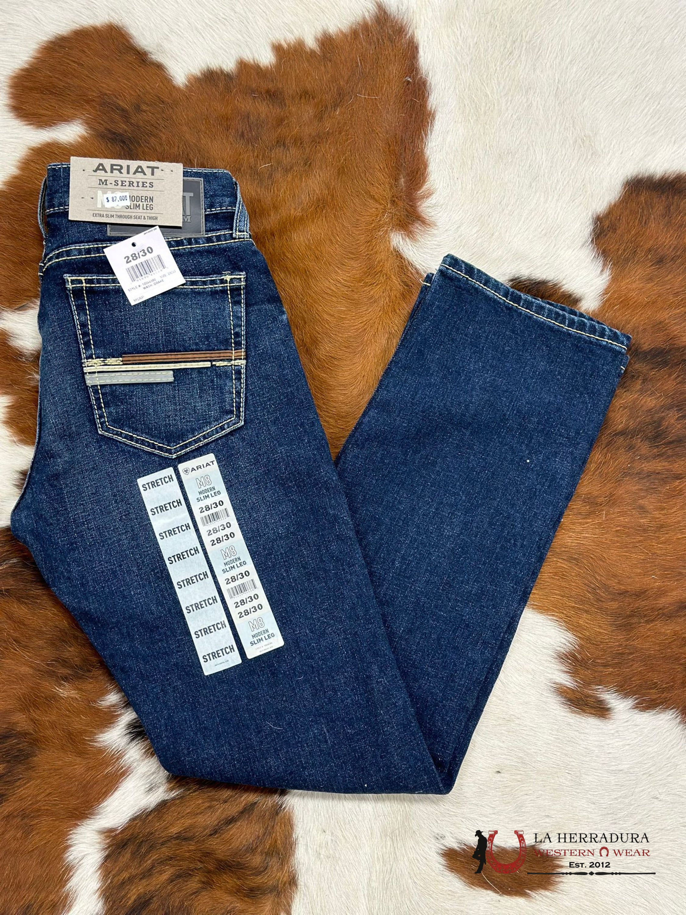 Ariat Mens Jean Drake M8 Modern Fit Slim Leg Jeans