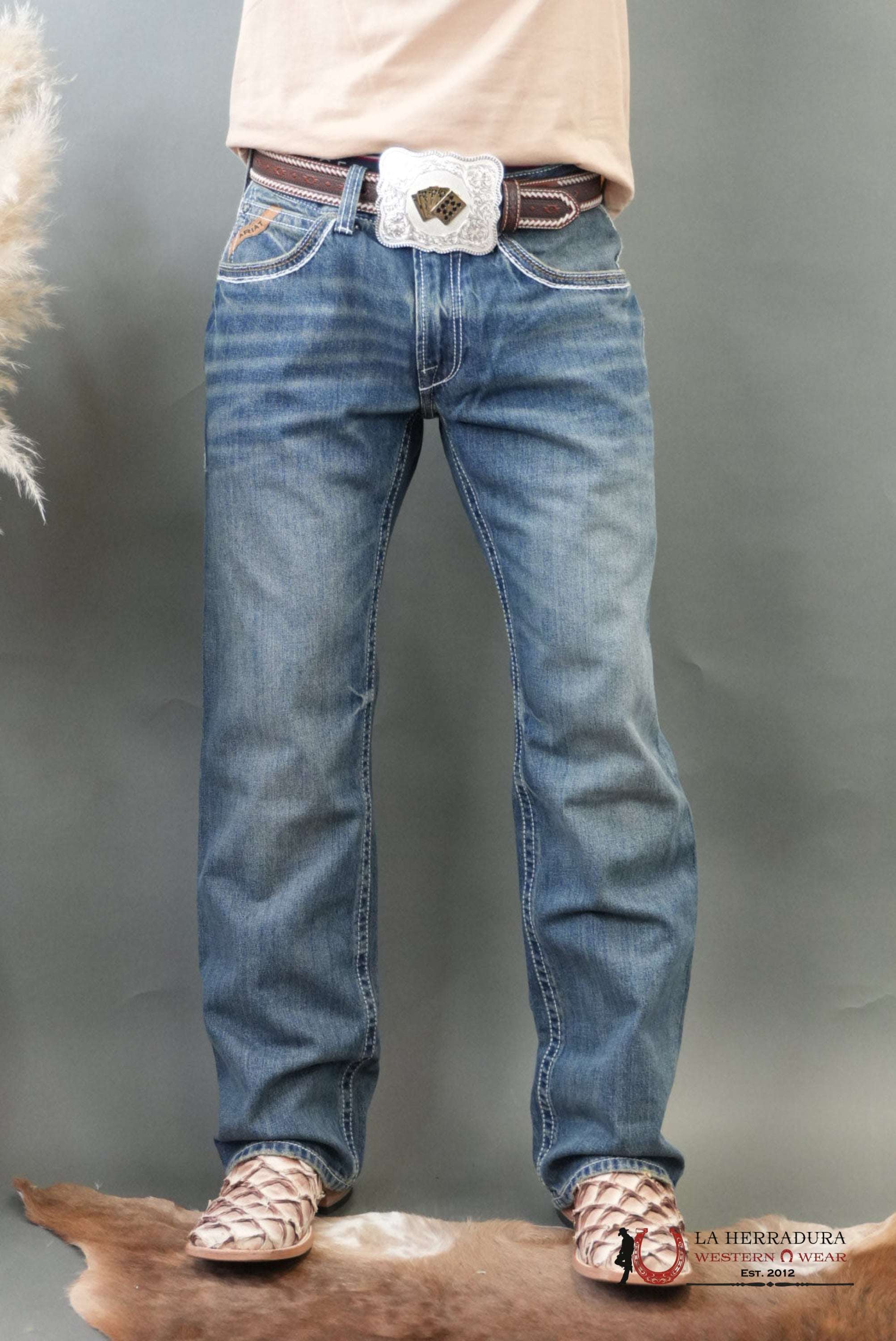 ARIAT MENS JEAN DURANGO M4 RELAXED FIT BOOT CUT ARIAT JEANS