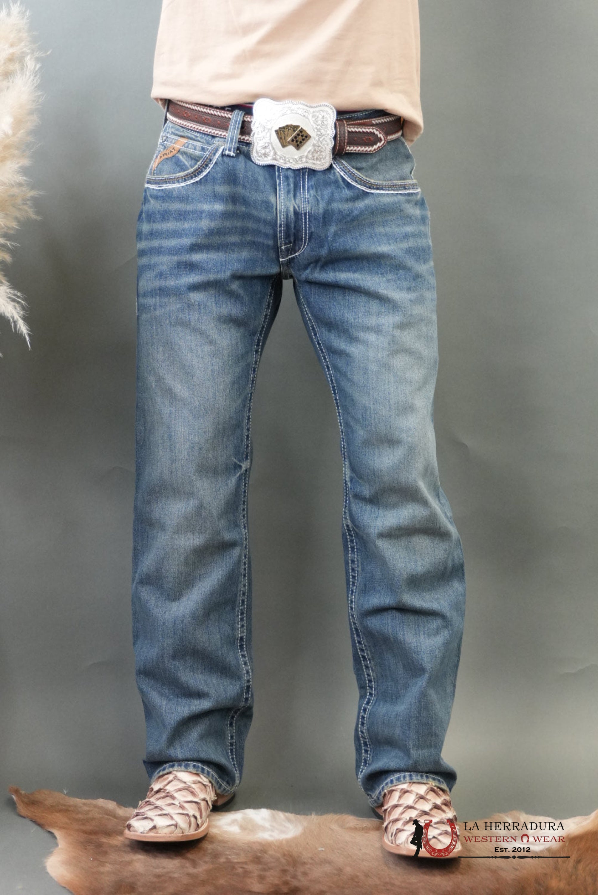 ARIAT MENS JEAN DURANGO M4 RELAXED FIT BOOT CUT 10017511