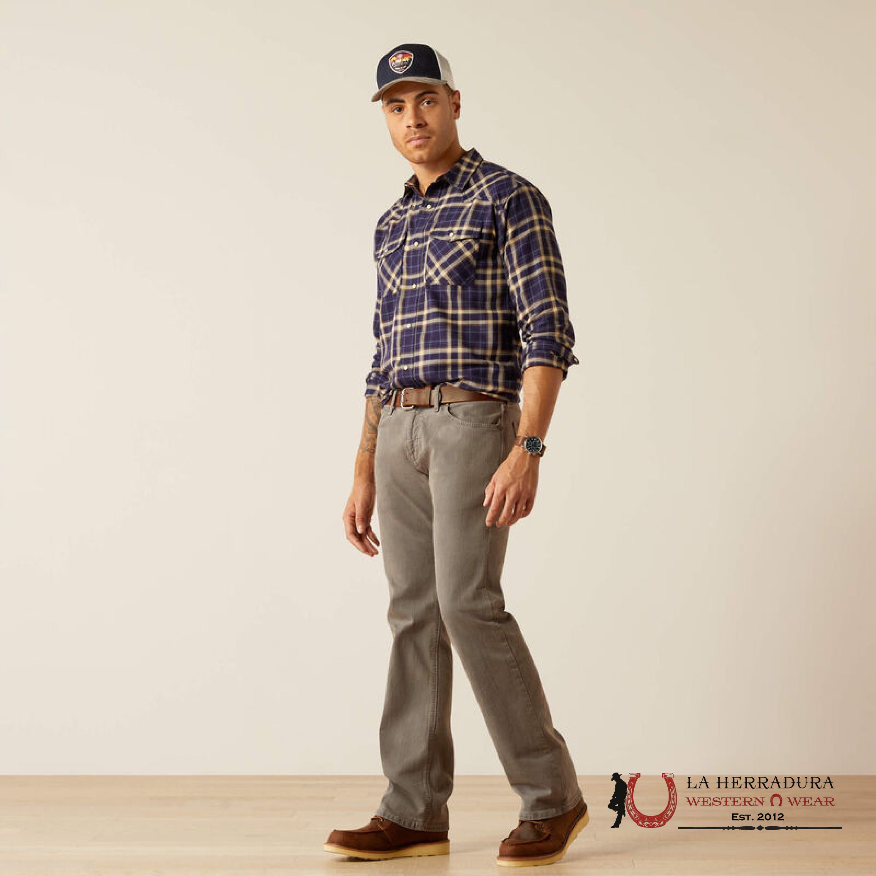 ARIAT MENS JEAN FOSSIL M7 SLIM FIT STRAIGHT LEG- 10054258 ARIAT JEANS