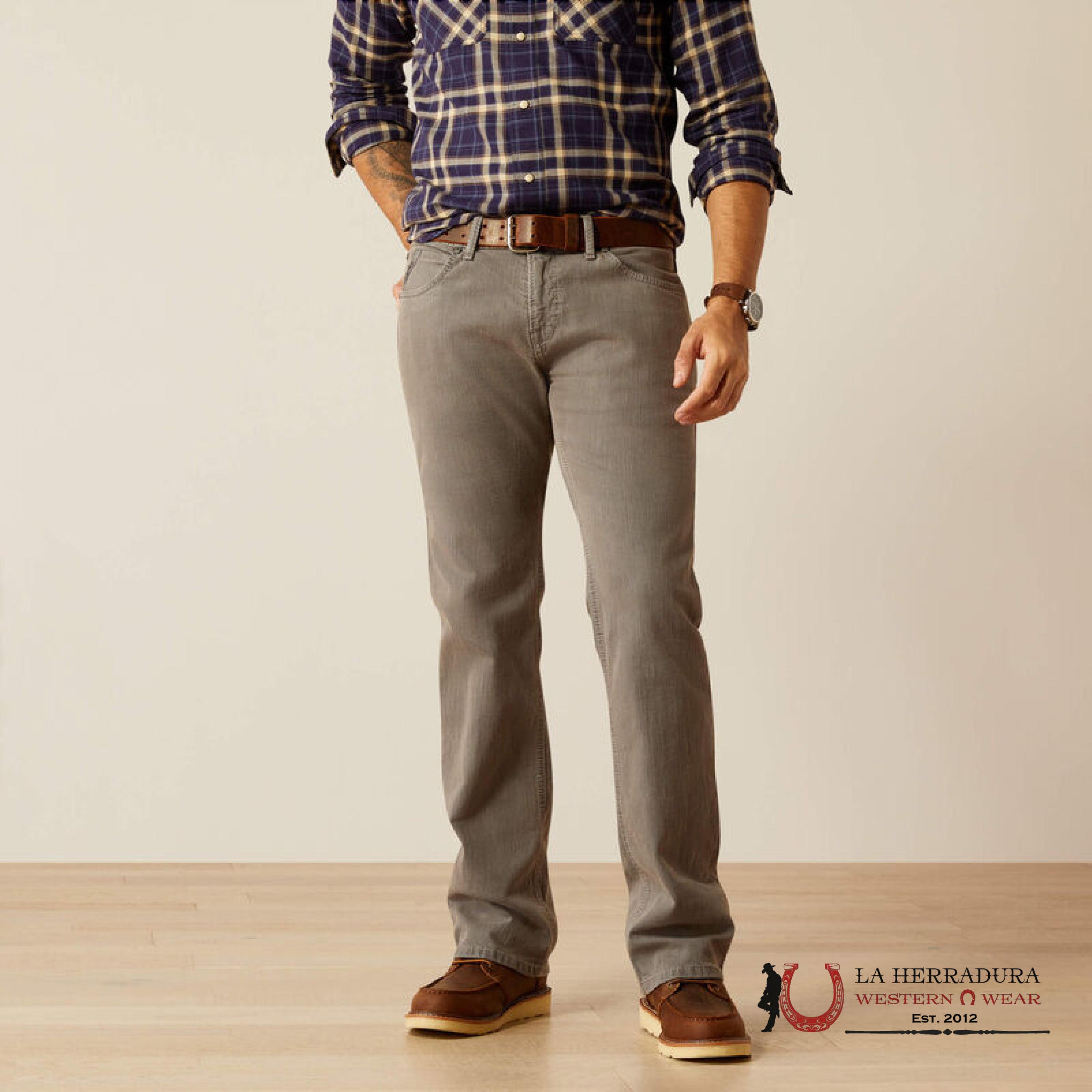 ARIAT MENS JEAN FOSSIL M7 SLIM FIT STRAIGHT LEG- 10054258 ARIAT JEANS