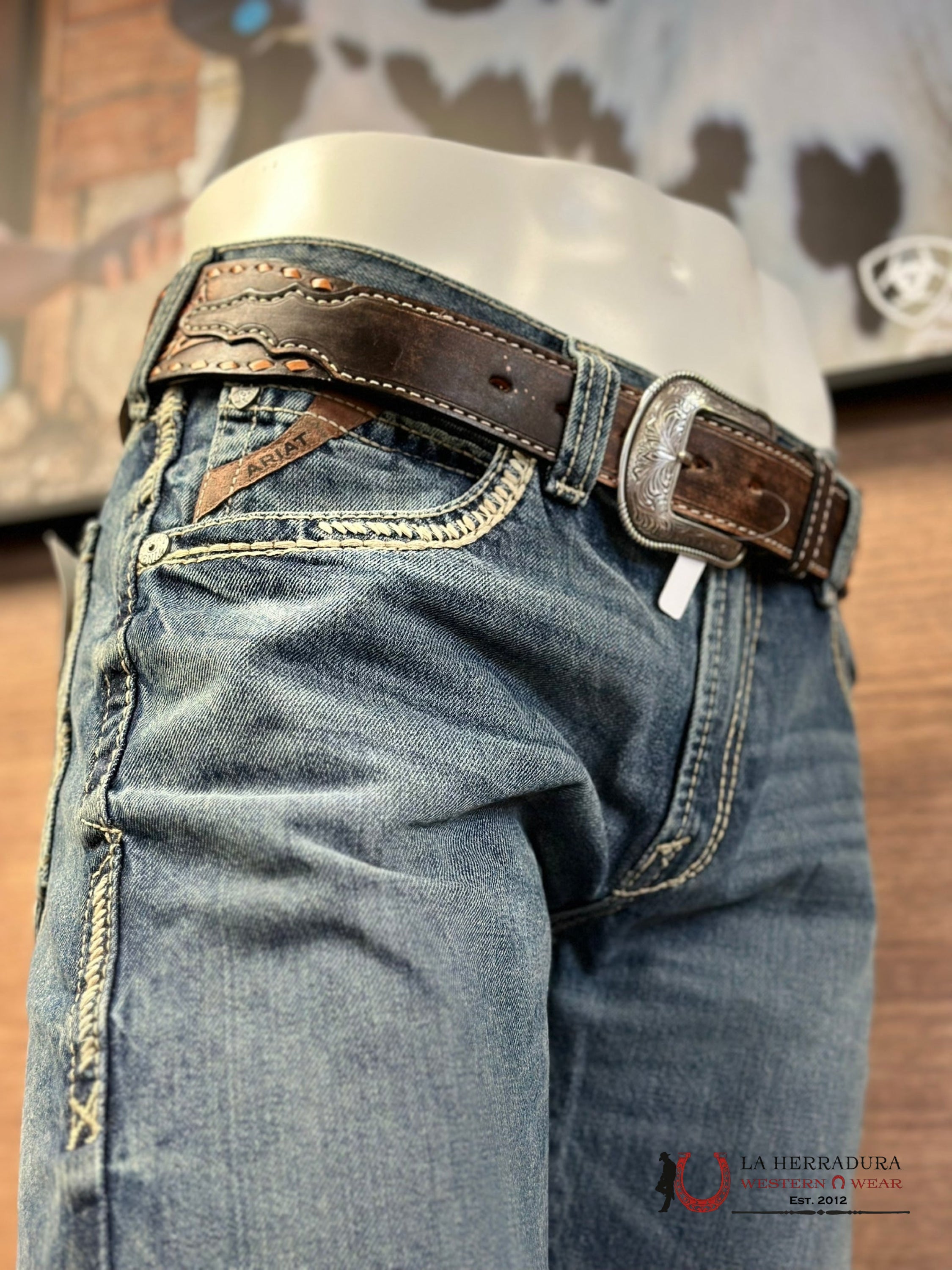 Ariat Mens Jean Gambler M5 Straight Fit Leg Jeans