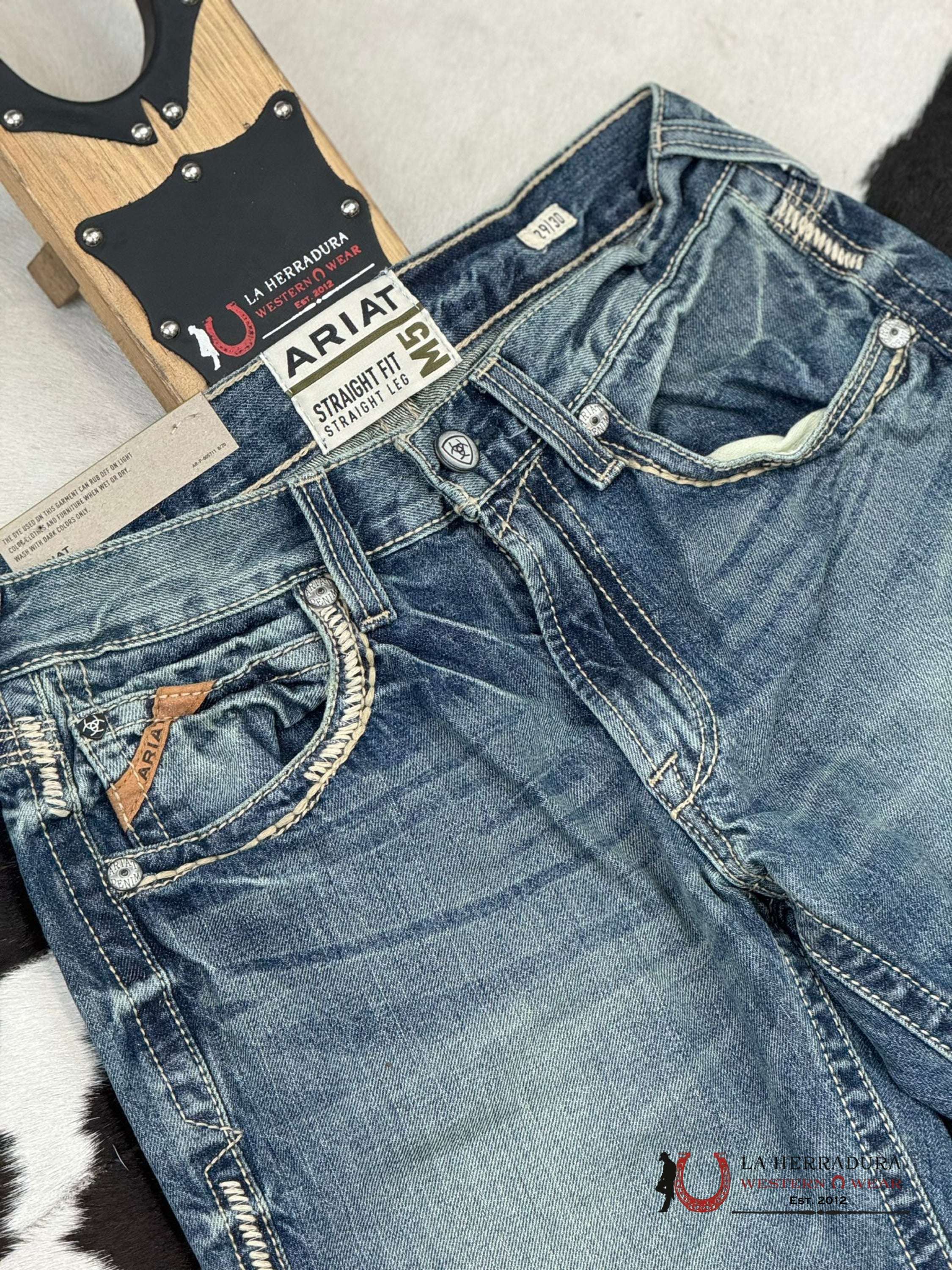 Ariat Mens Jean Gambler M5 Straight Fit Leg Jeans