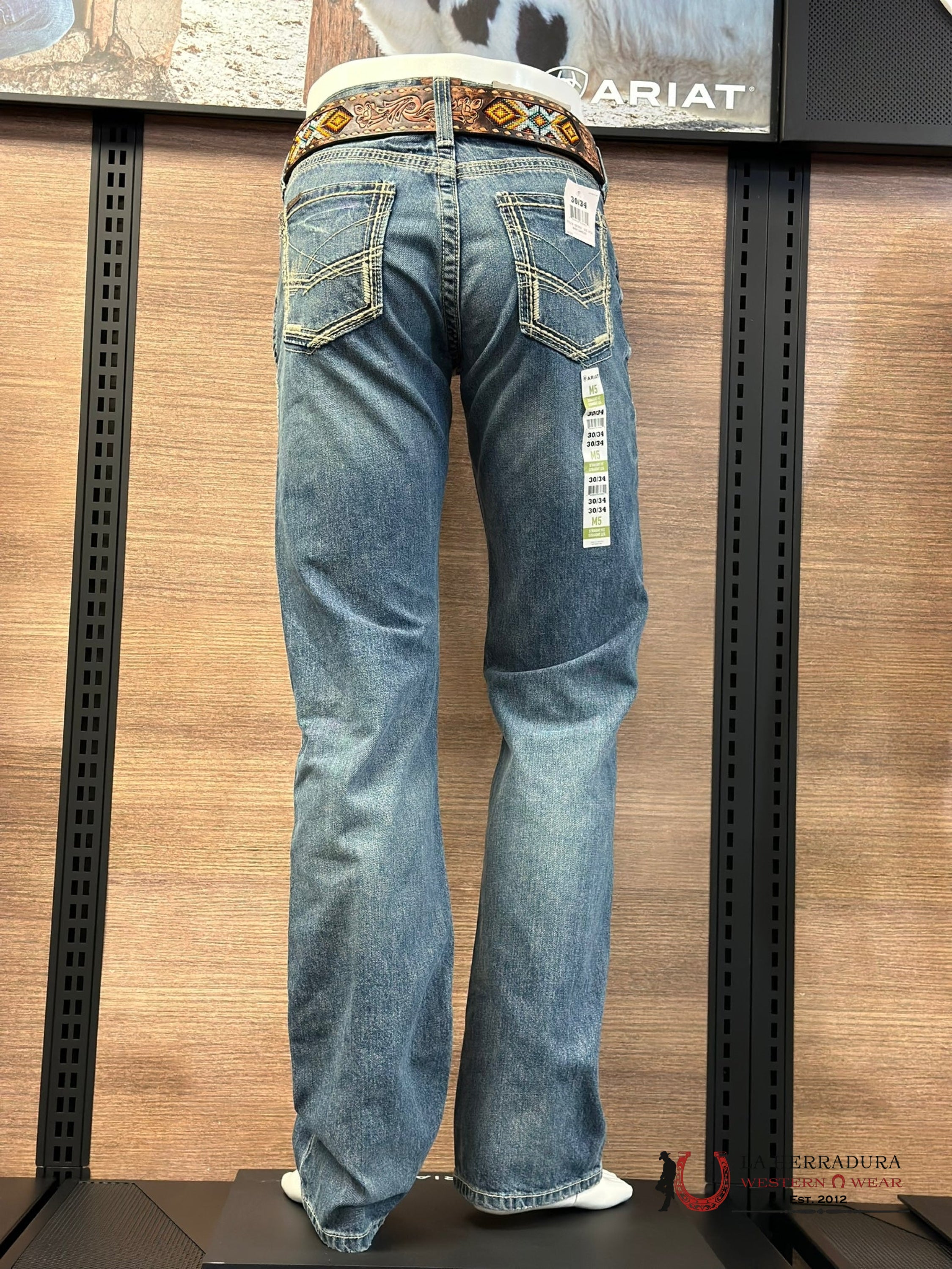 Ariat Mens Jean Gambler M5 Straight Fit Leg Jeans