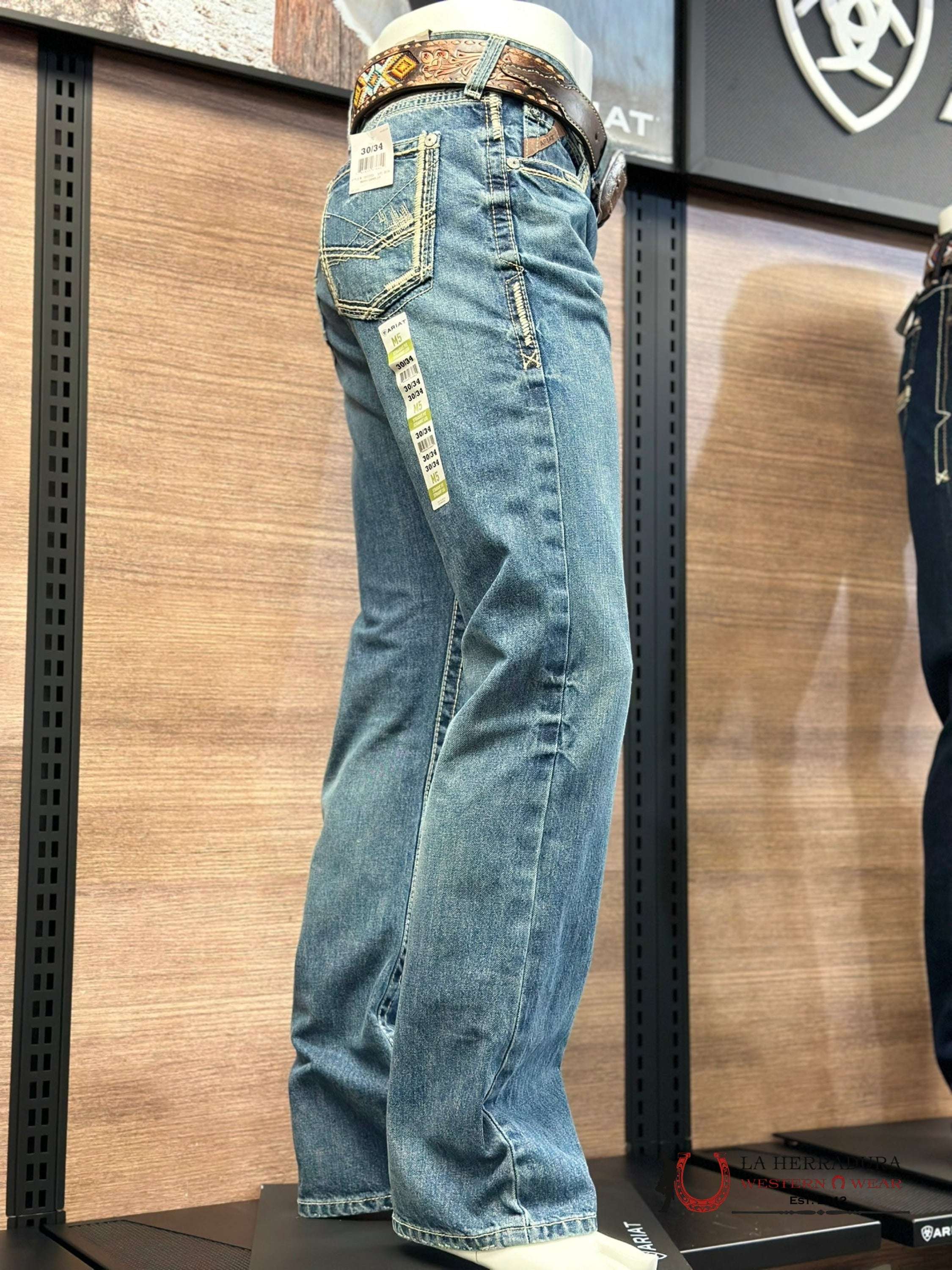 Ariat Mens Jean Gambler M5 Straight Fit Leg Jeans
