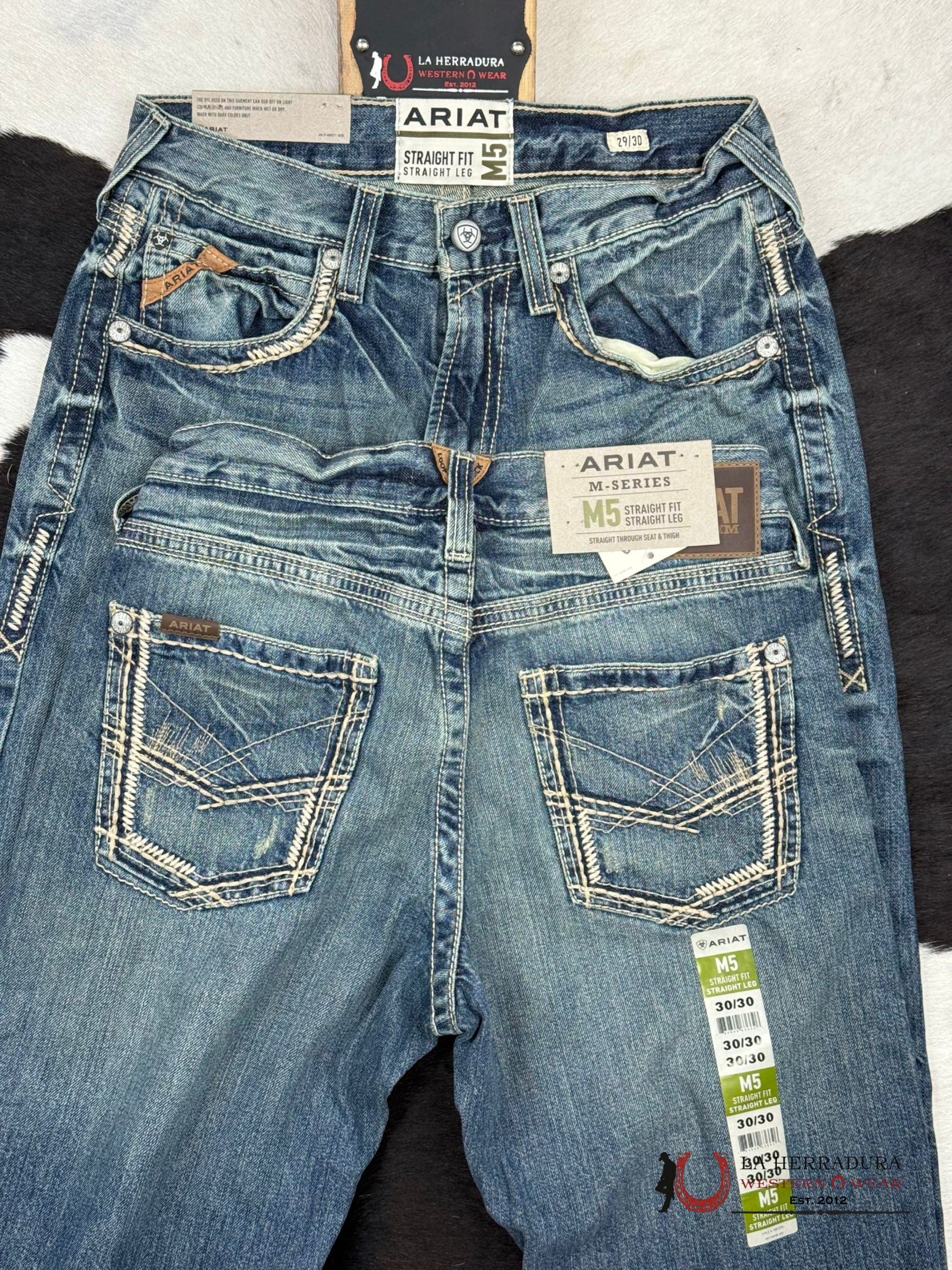 Ariat Mens Jean Gambler M5 Straight Fit Leg Jeans