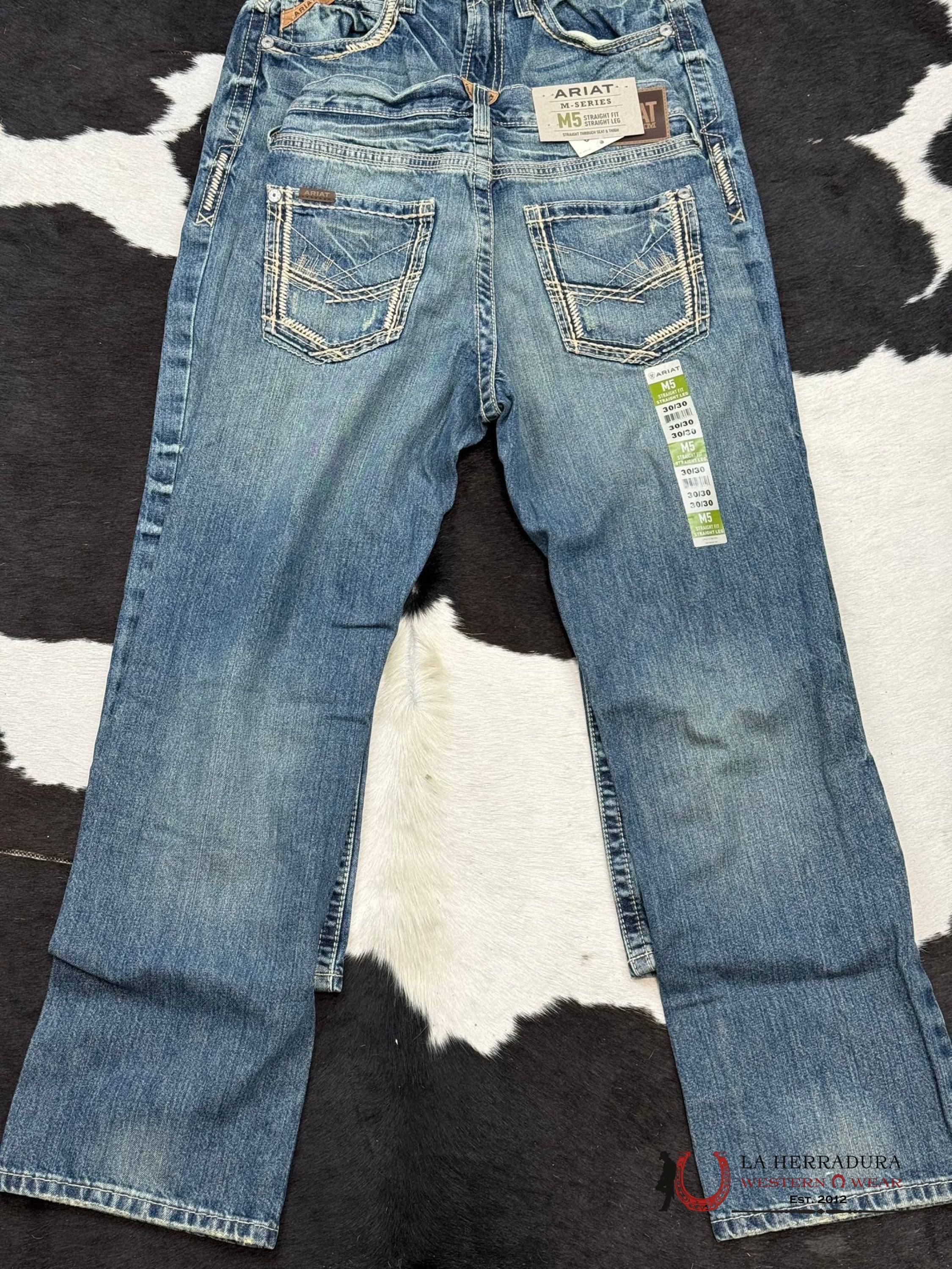 Ariat Mens Jean Gambler M5 Straight Fit Leg Jeans