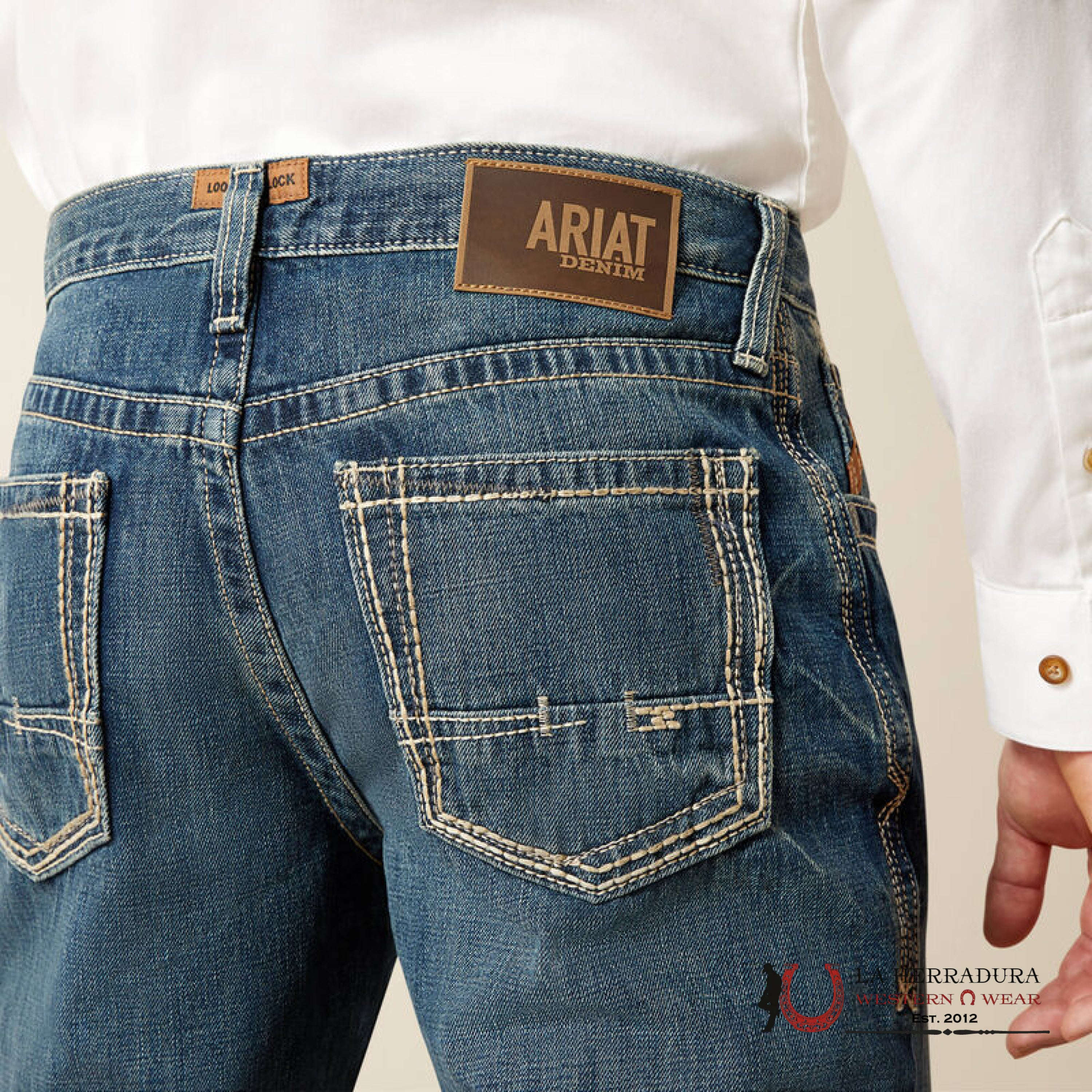 ARIAT MENS JEAN GULCH M4 RELAXED FIT STRAIGHT LEG BOOTCUT- 10012136 ARIAT JEANS