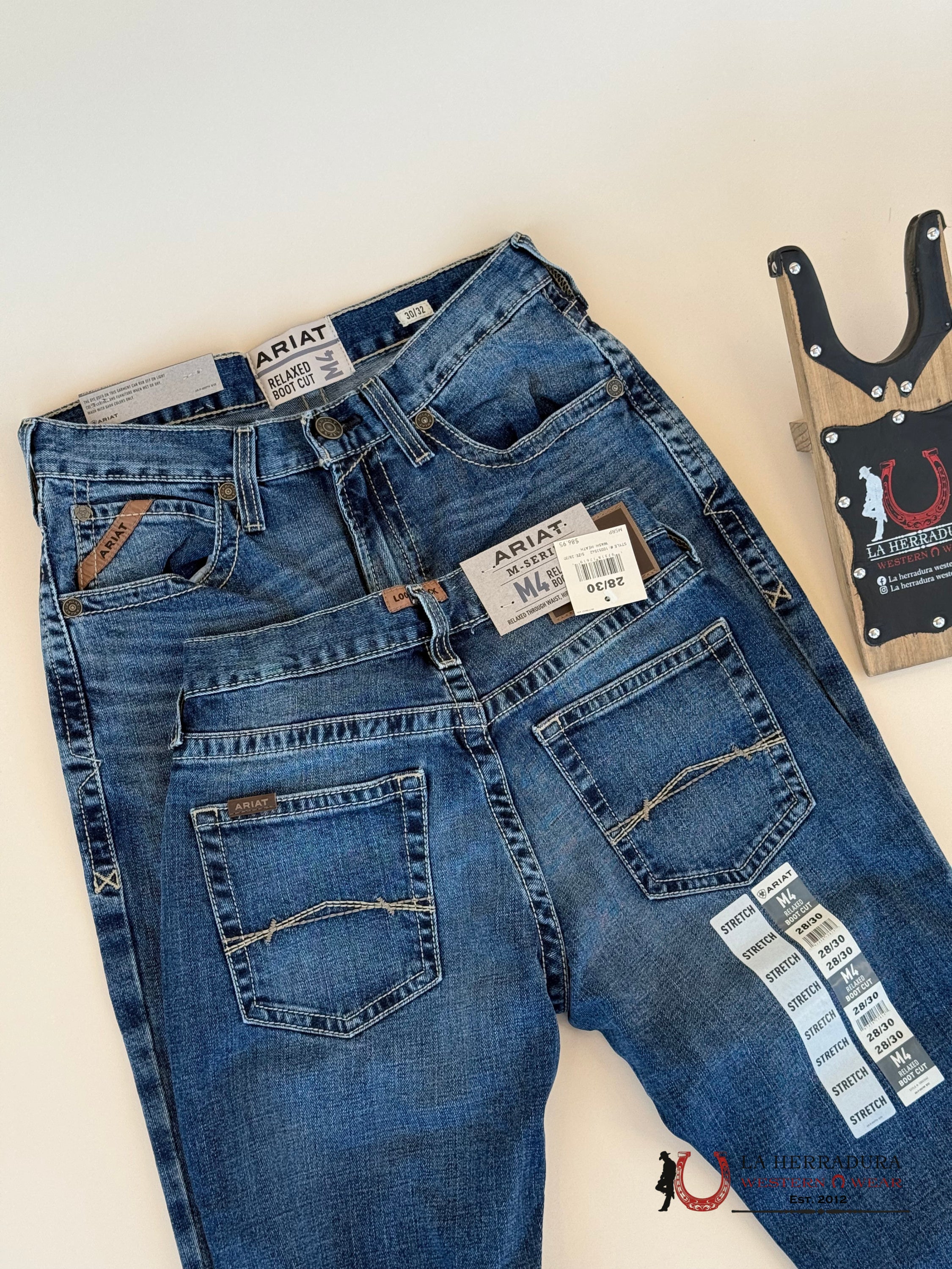 Ariat Mens Jean M4 Relaxed Boot Cut- Heath Jeans