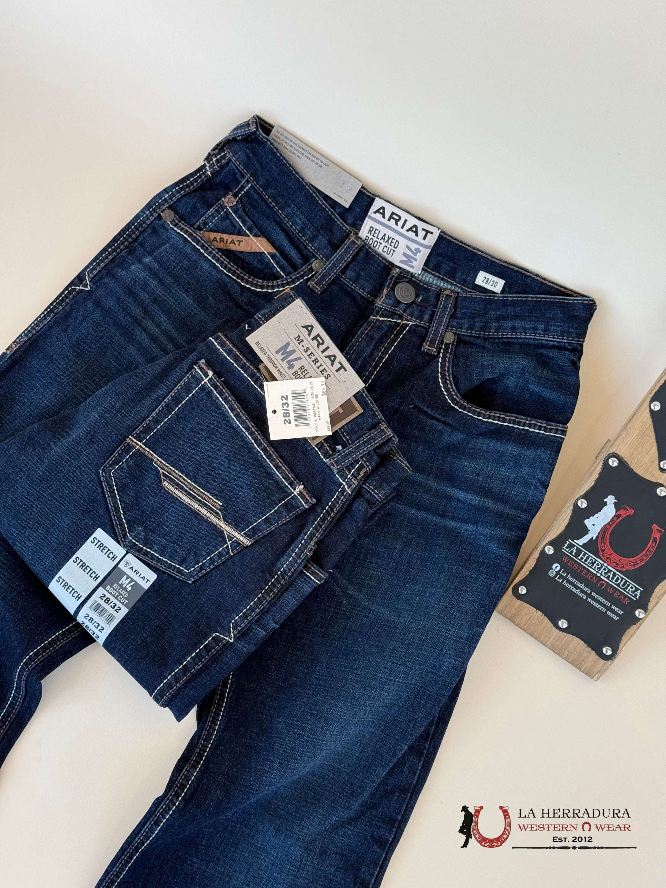 Ariat Mens Jean M4 Relaxed Boot Cut- Wildfire Jeans