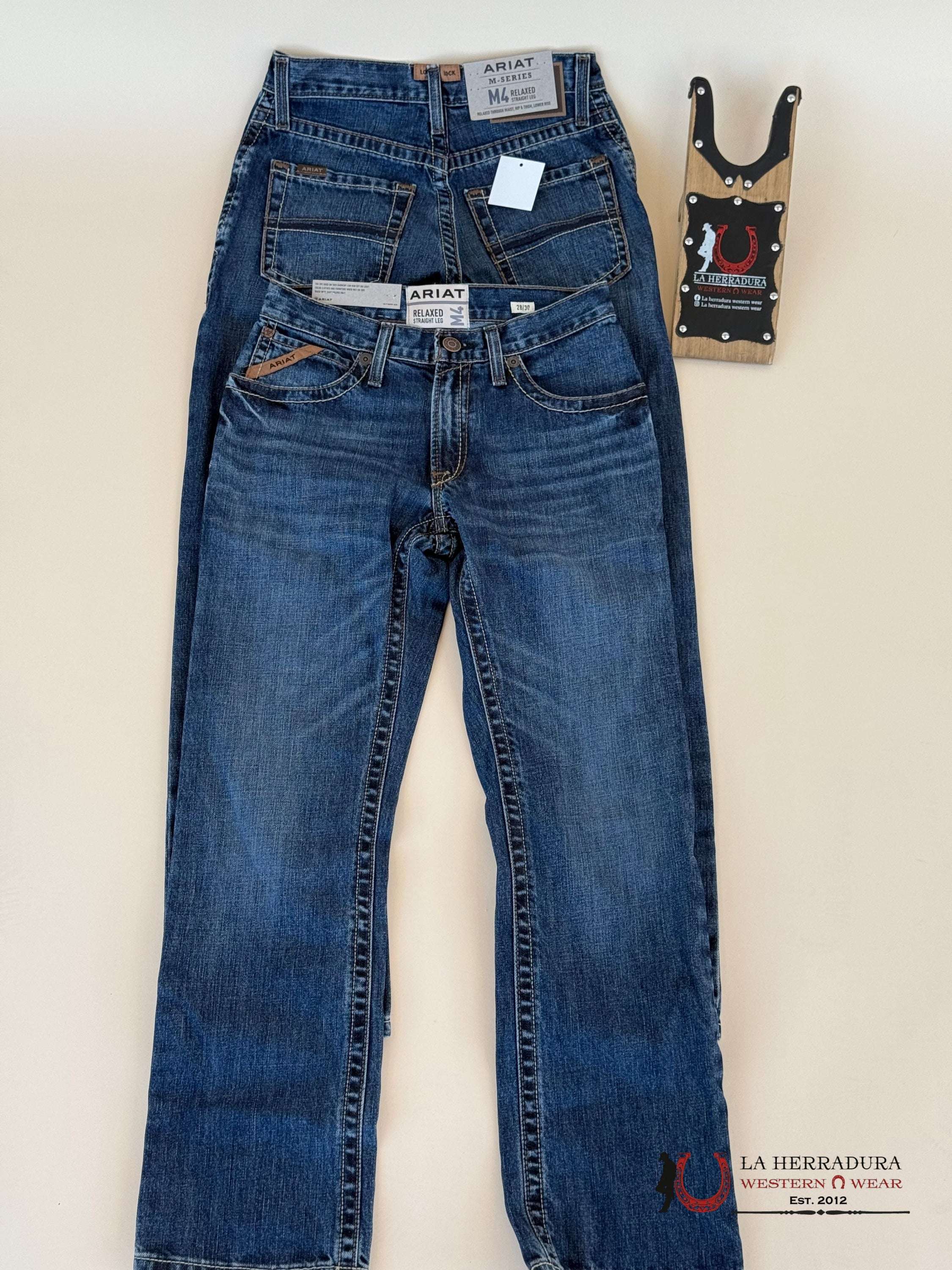 Ariat Mens Jean M4 Relaxed Straight- Newton Jeans