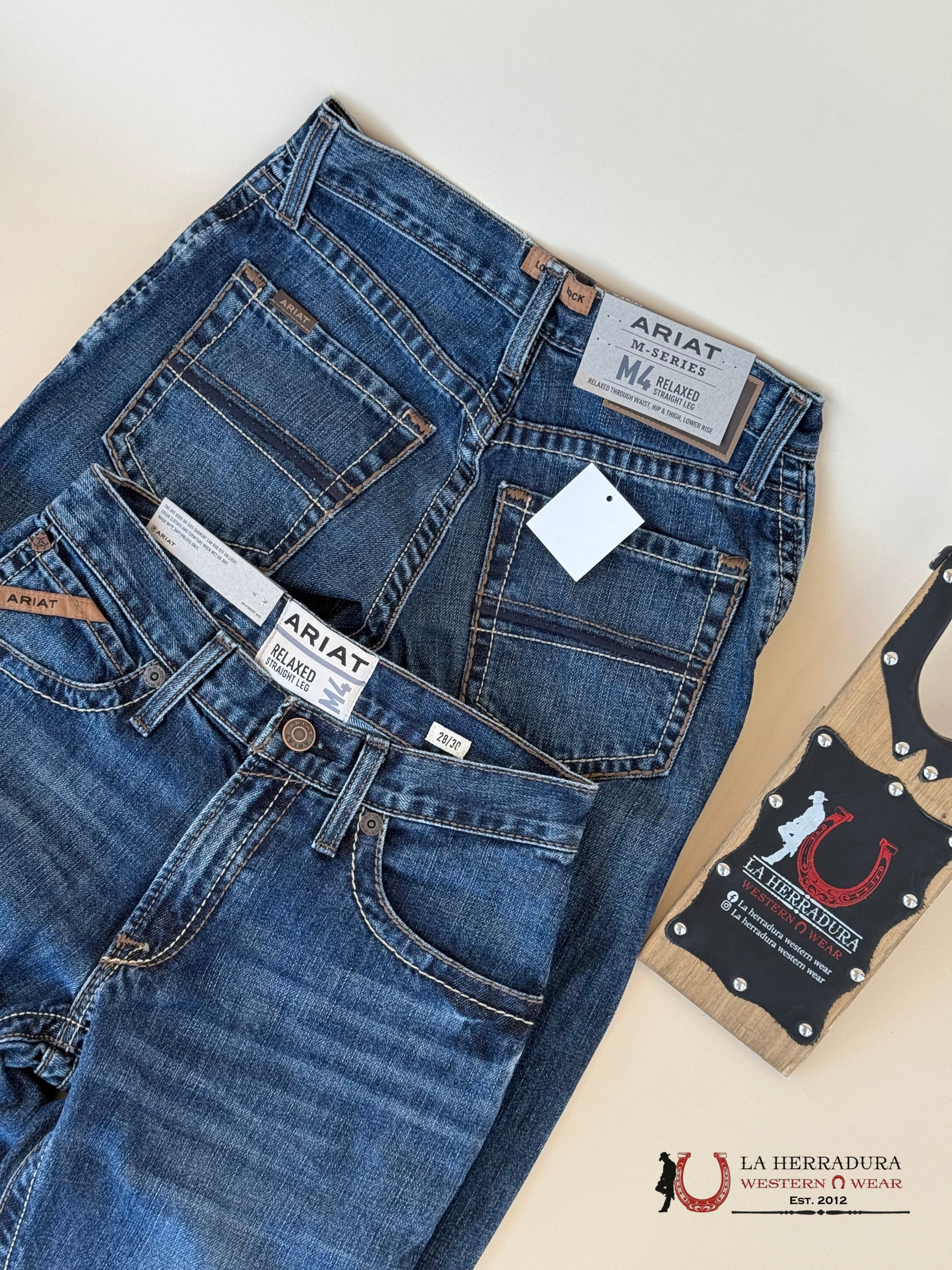 Ariat Mens Jean M4 Relaxed Straight- Newton Jeans