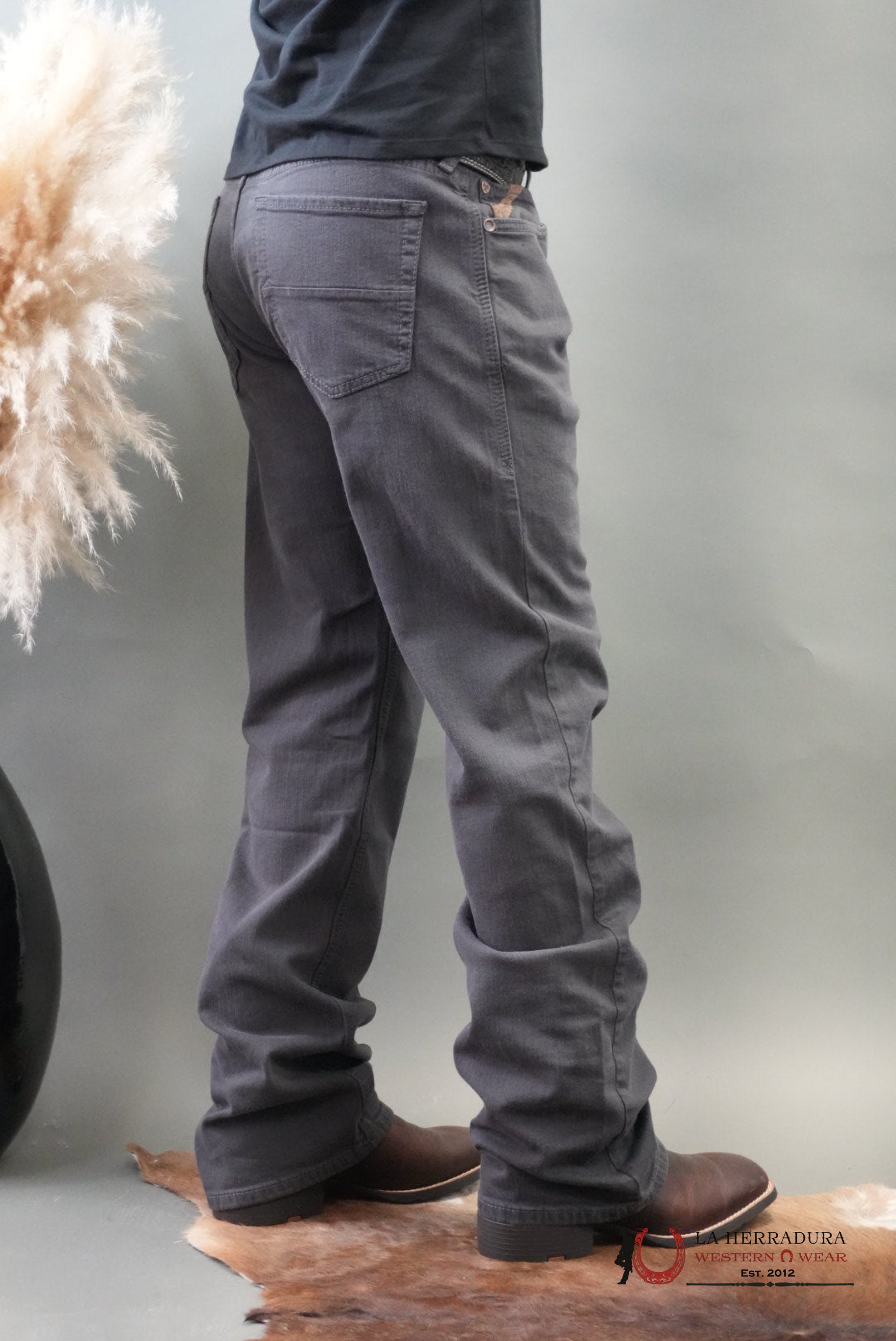 ARIAT MENS JEAN M7 SLIM FIT STRAIGHT LEG CHARCOAL ARIAT JEANS