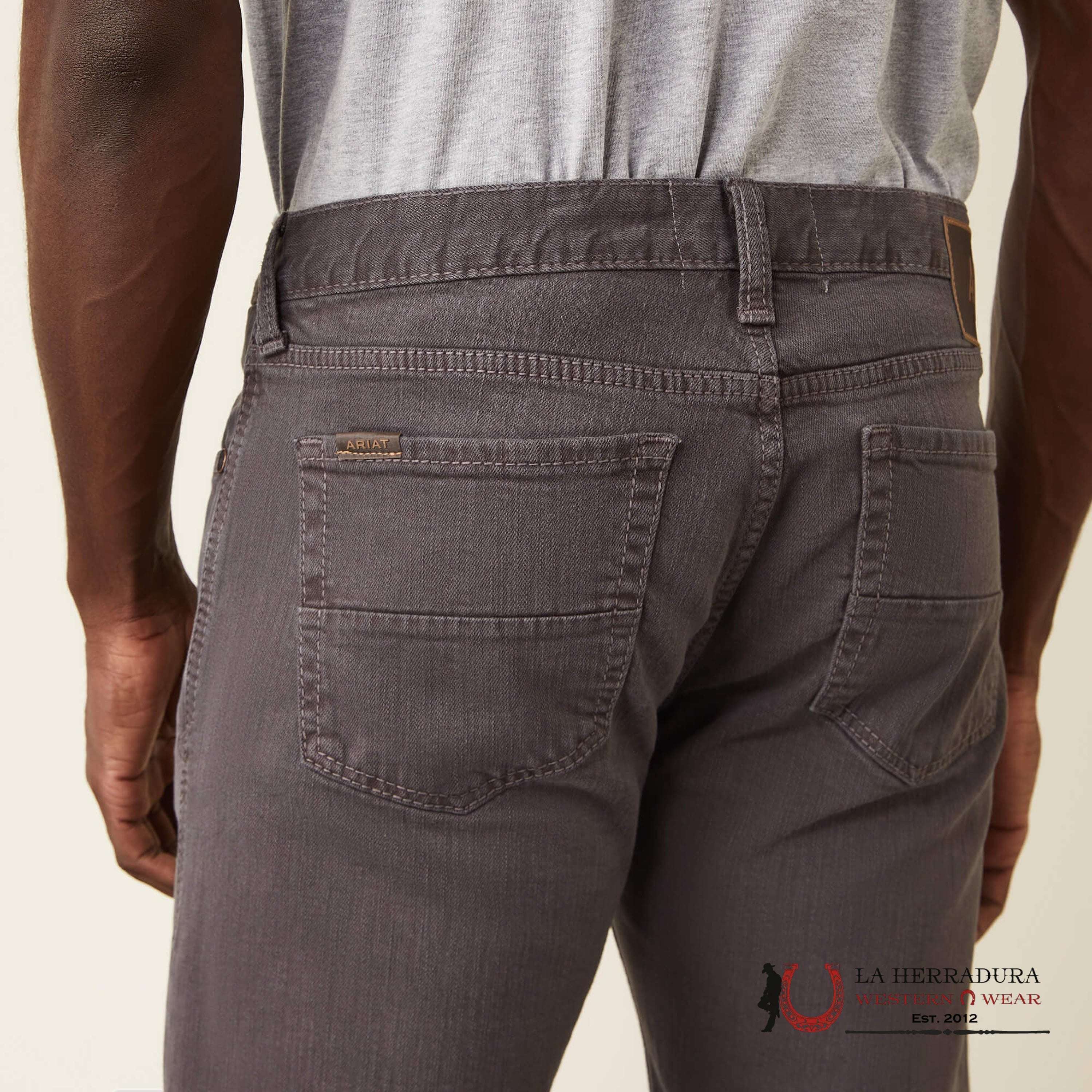 Ariat Mens Jean M7 Slim Fit Straight Leg Charcoal Jeans