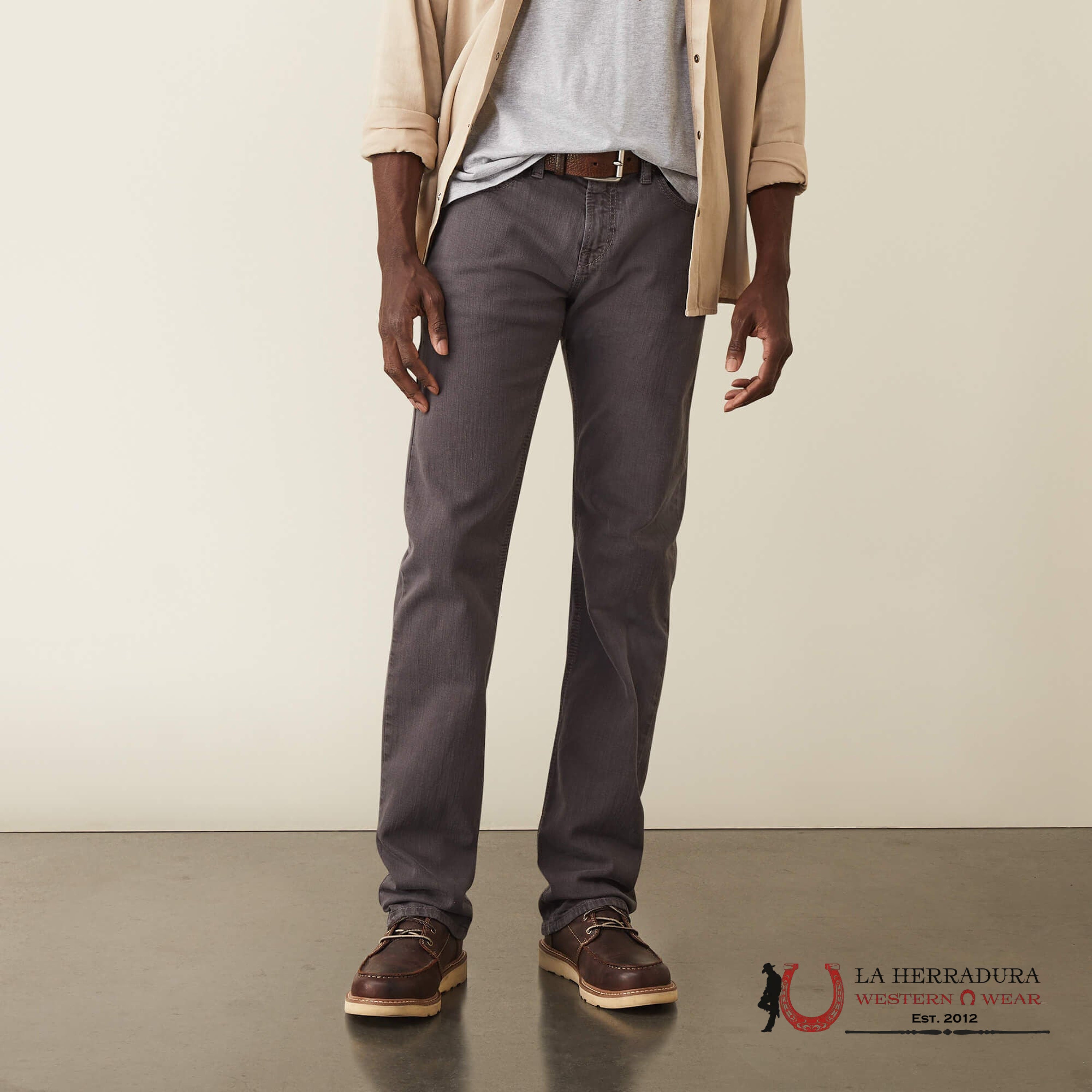 Ariat Mens Jean M7 Slim Fit Straight Leg Charcoal Jeans