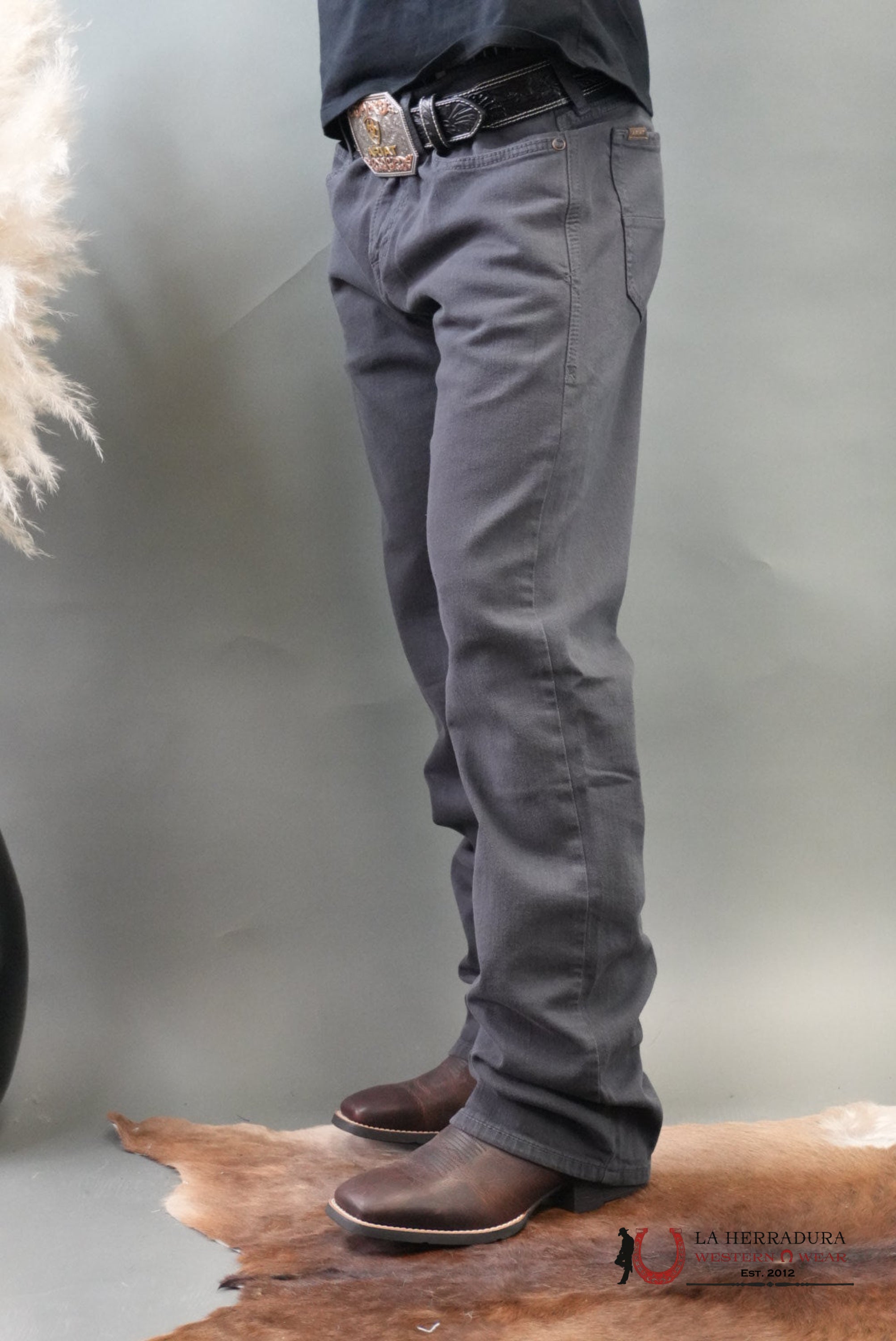 ARIAT MENS JEAN M7 SLIM FIT STRAIGHT LEG CHARCOAL ARIAT JEANS