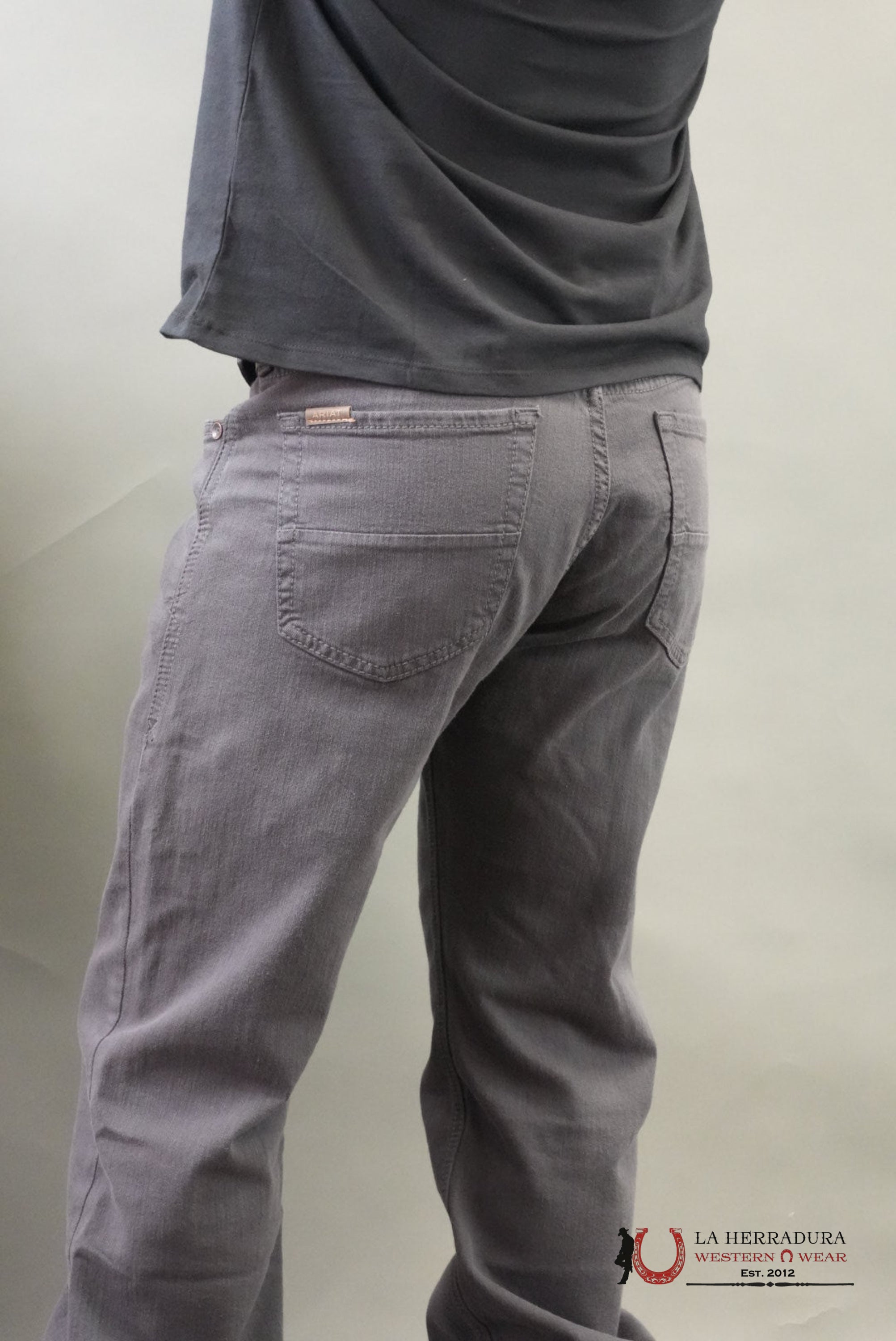 ARIAT MENS JEAN M7 SLIM FIT STRAIGHT LEG CHARCOAL ARIAT JEANS