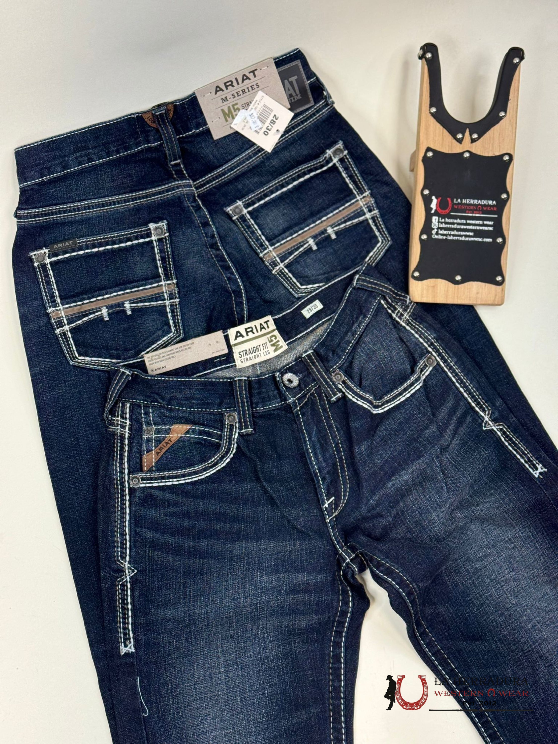 Ariat Mens Jean Nightingale M5 Straight Fit Leg Jeans