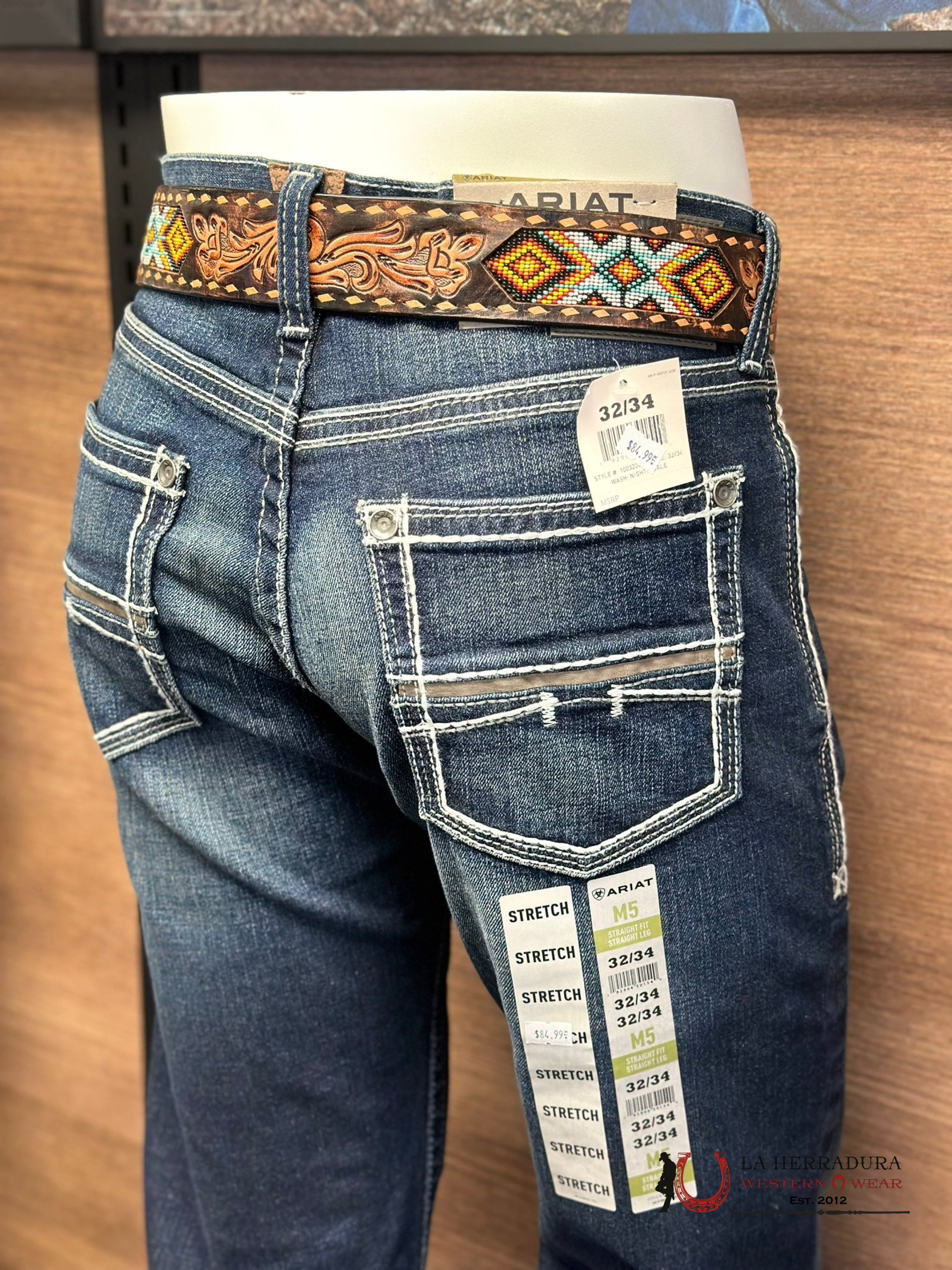 Ariat Mens Jean Nightingale M5 Straight Fit Leg Jeans