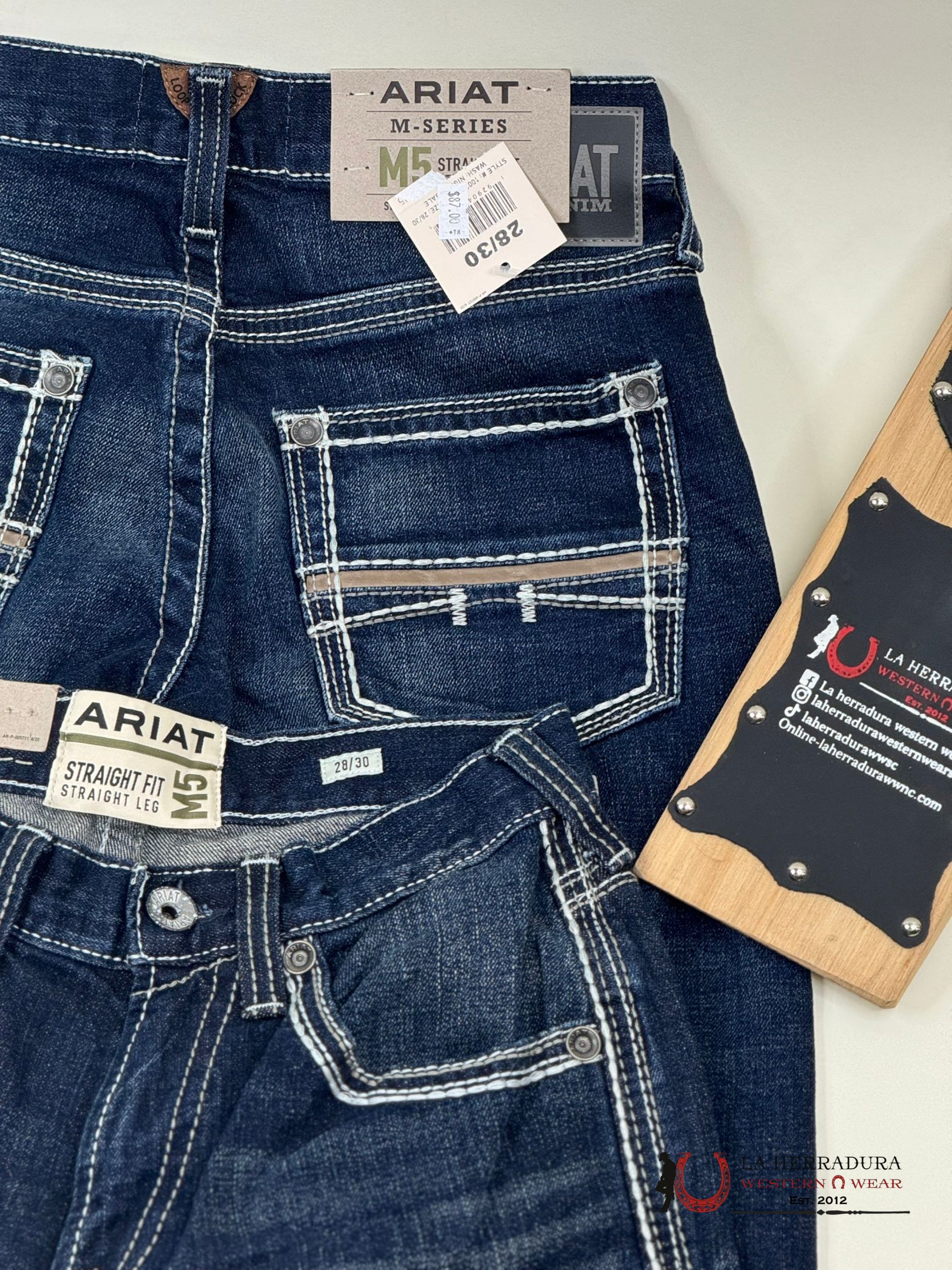 Ariat Mens Jean Nightingale M5 Straight Fit Leg Jeans