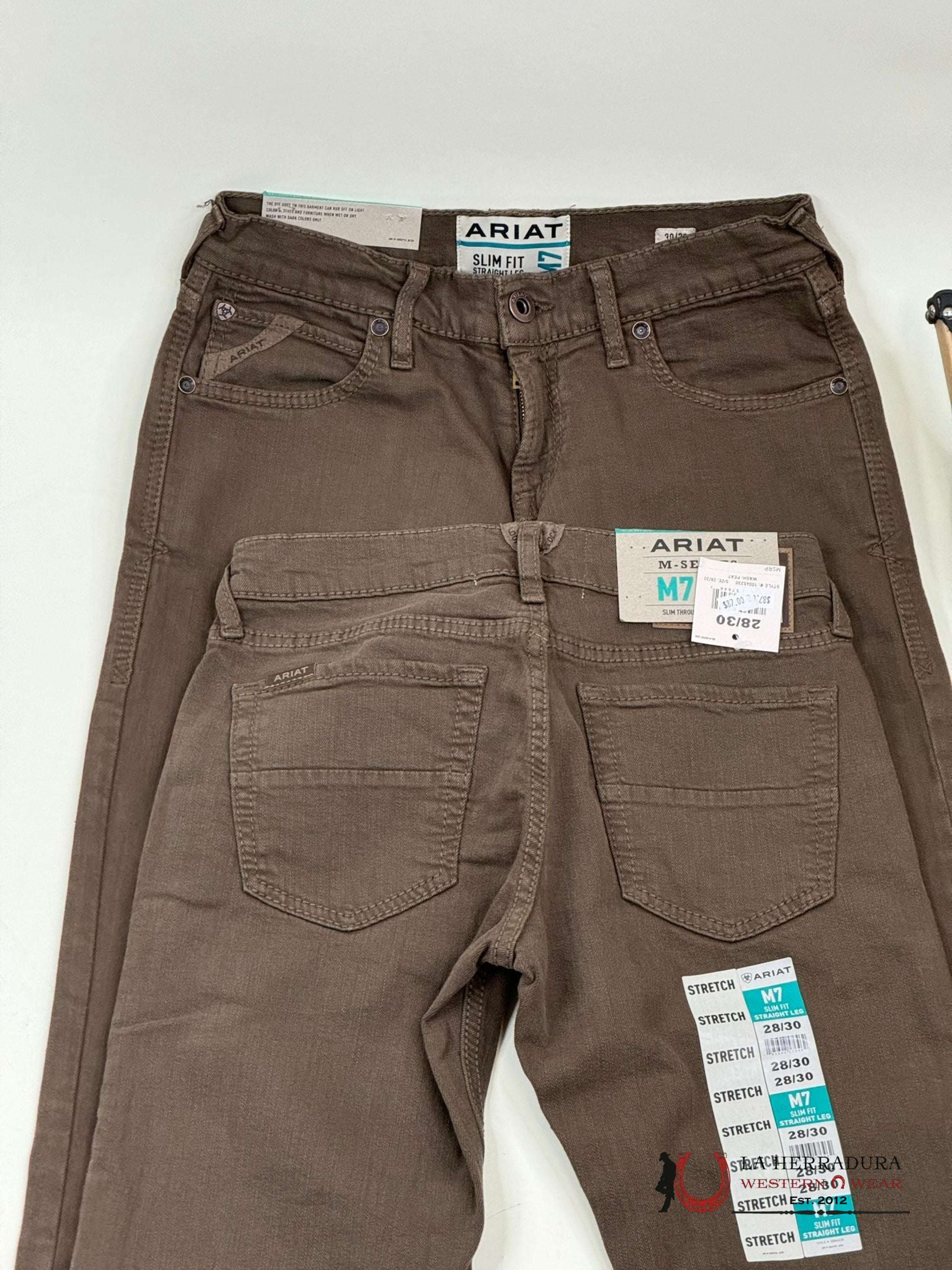 Ariat Mens Jean Peat M7 Slim Fit Straight Leg Jeans