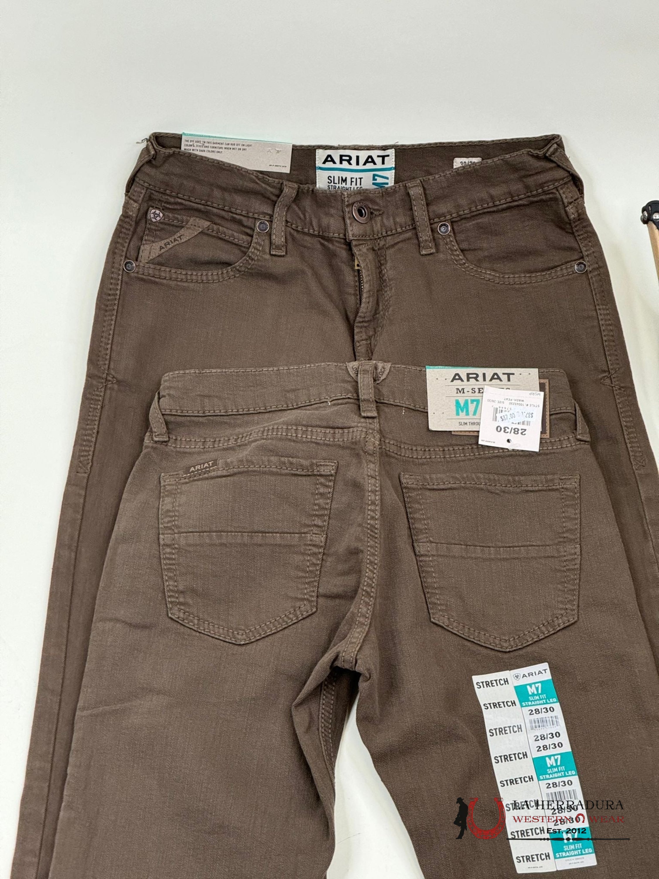 Ariat Mens Jean Peat M7 Slim Fit Straight Leg Jeans