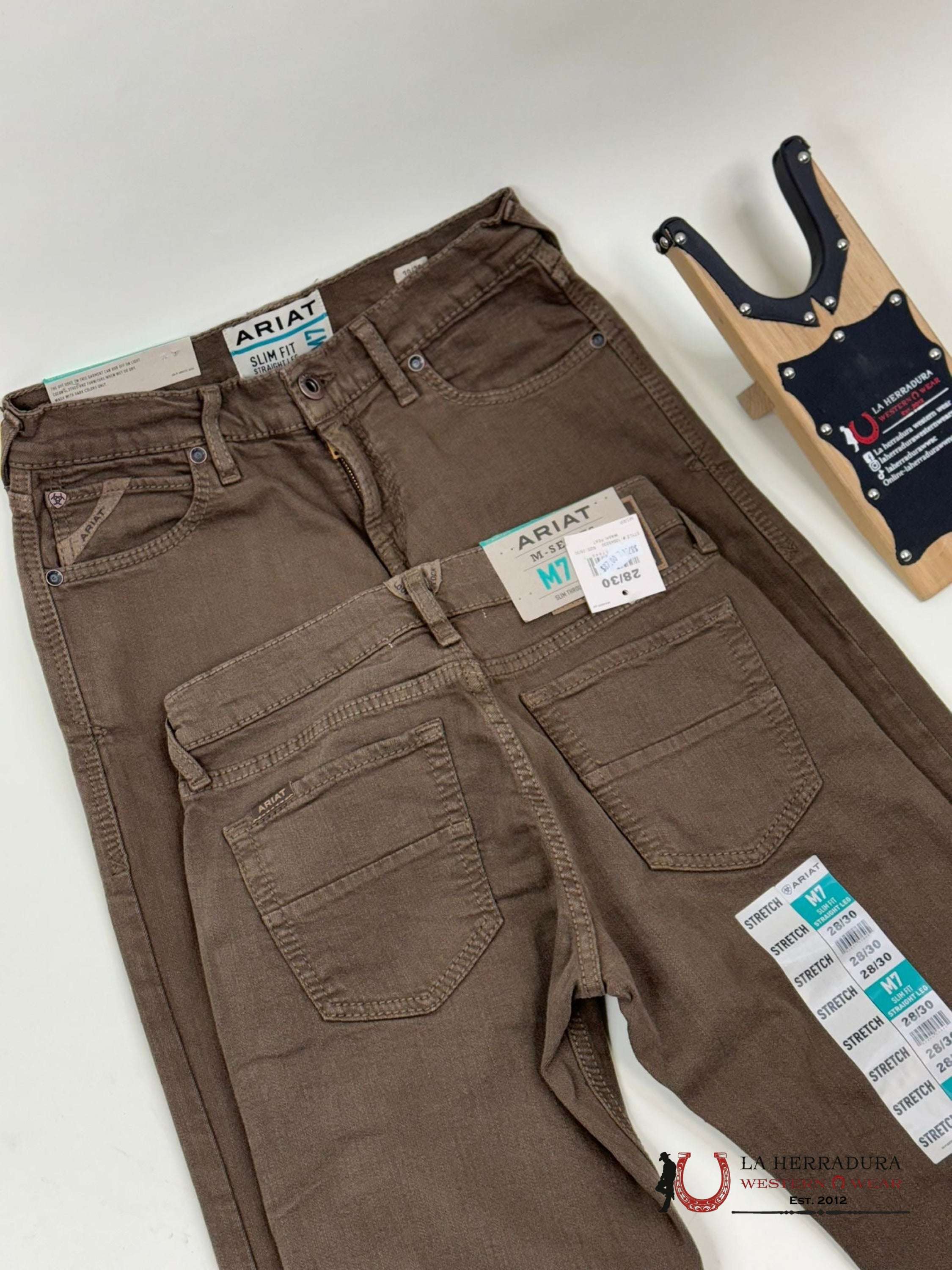 Ariat Mens Jean Peat M7 Slim Fit Straight Leg Jeans