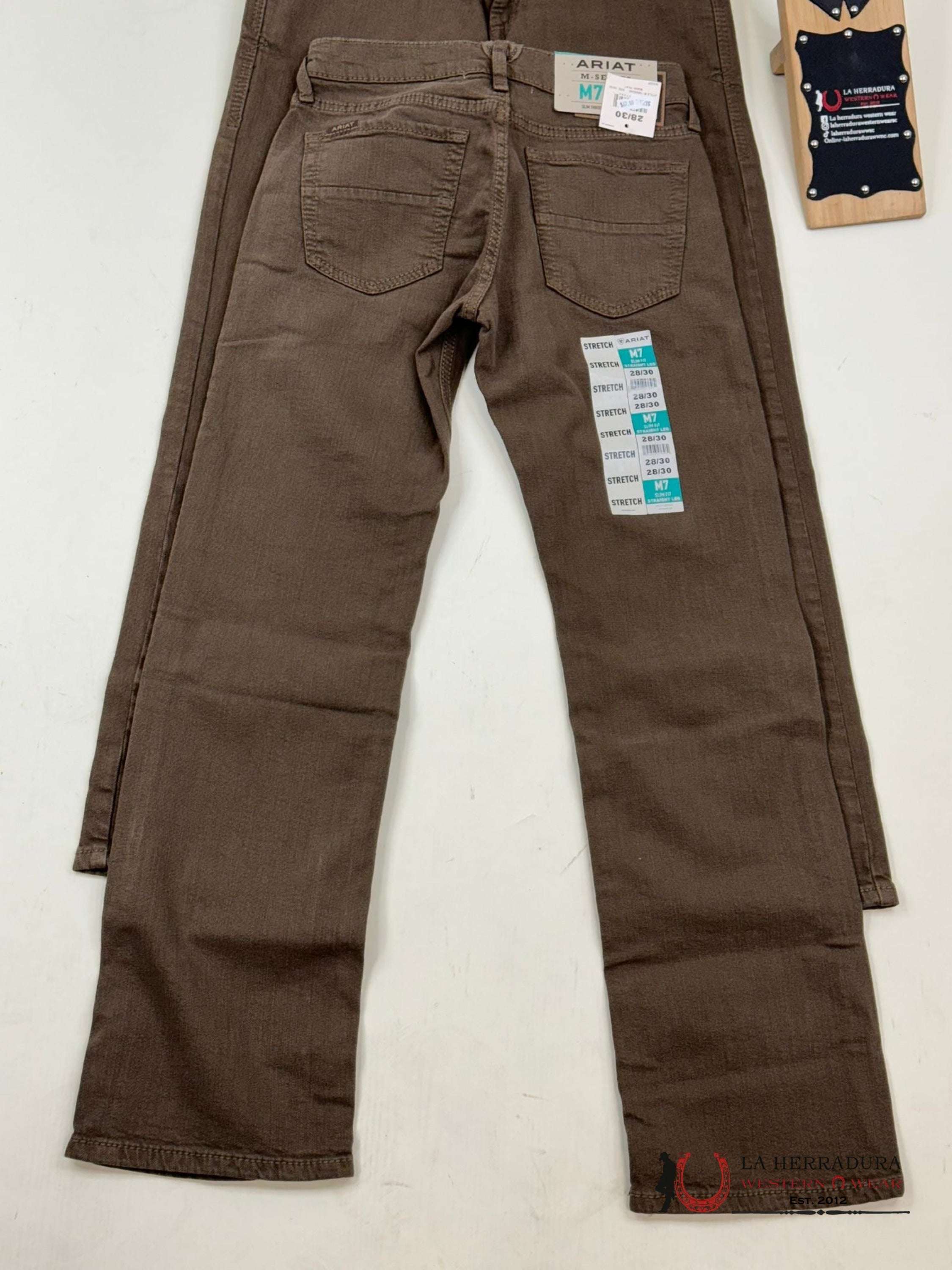 Ariat Mens Jean Peat M7 Slim Fit Straight Leg Jeans