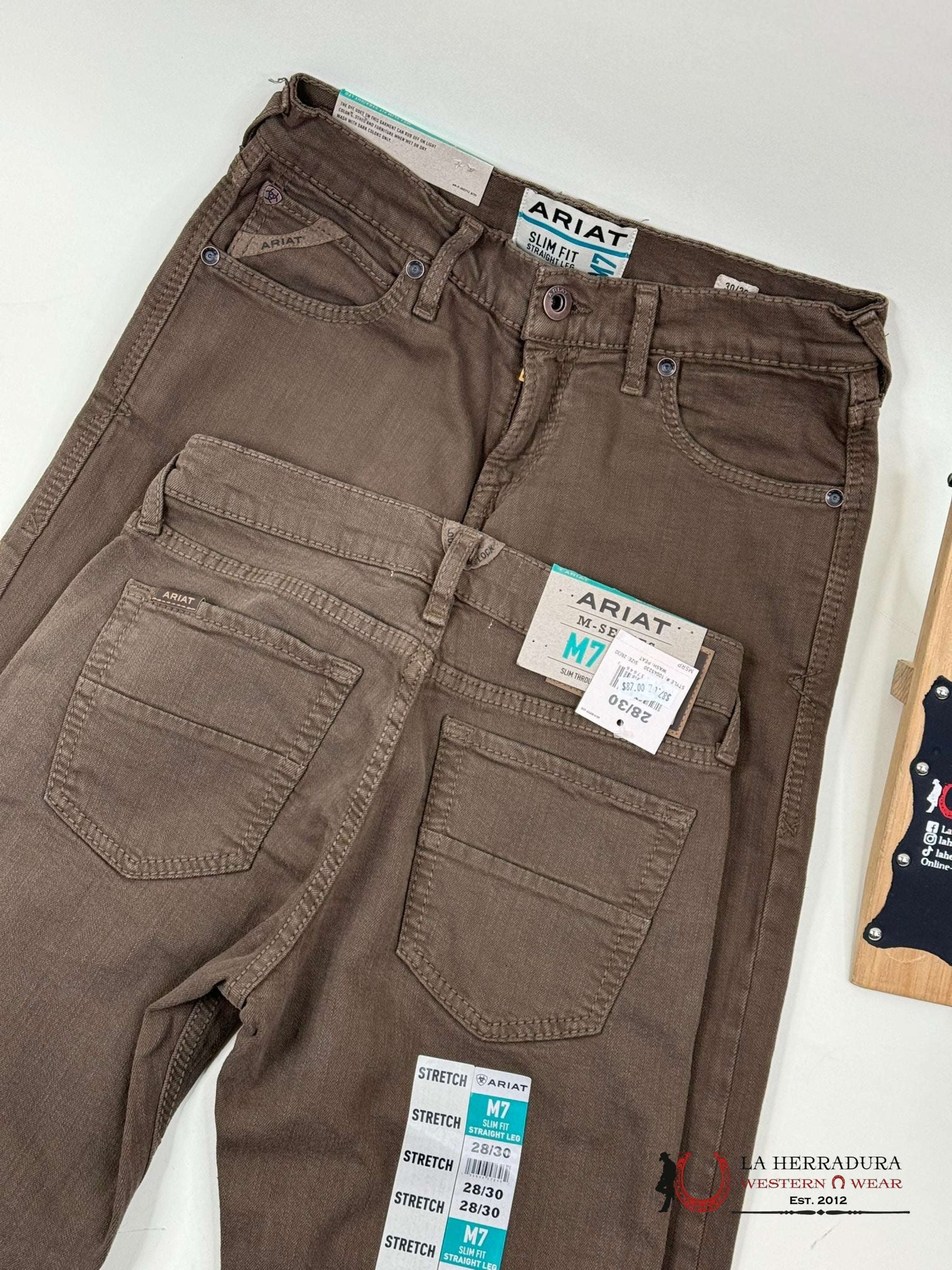Ariat Mens Jean Peat M7 Slim Fit Straight Leg Jeans