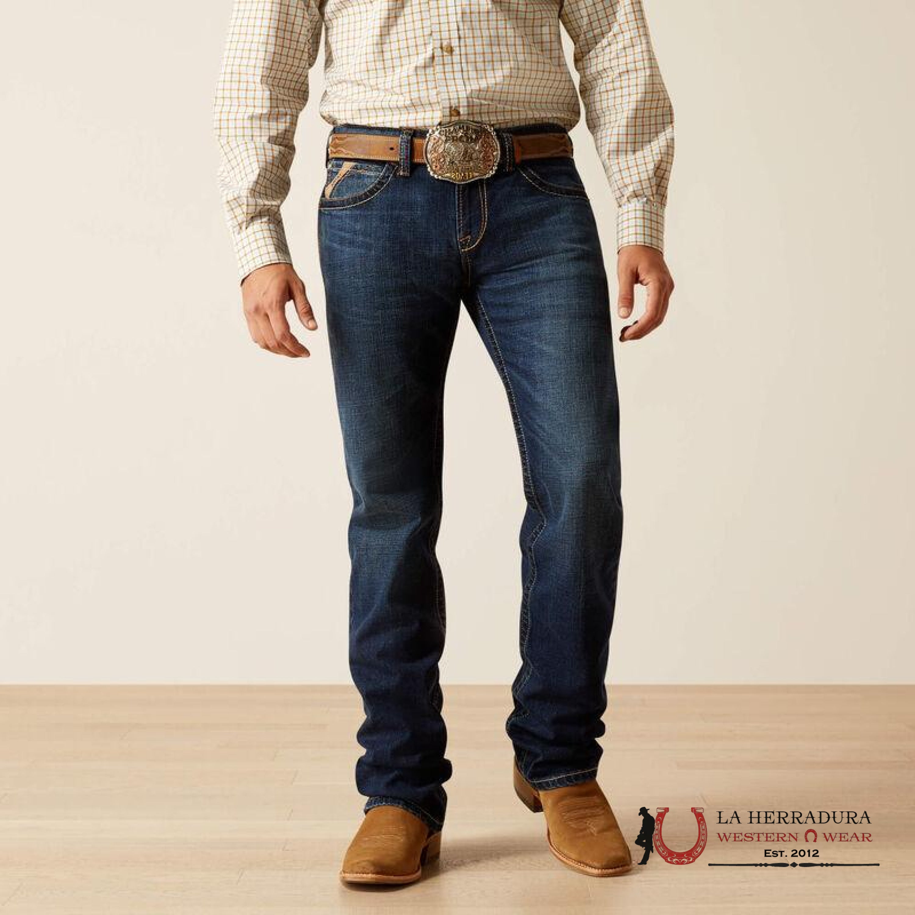 ARIAT MENS JEAN PINEDALE M7 SLIM FIT STRAIGHT LEG 10051601 ARIAT JEANS