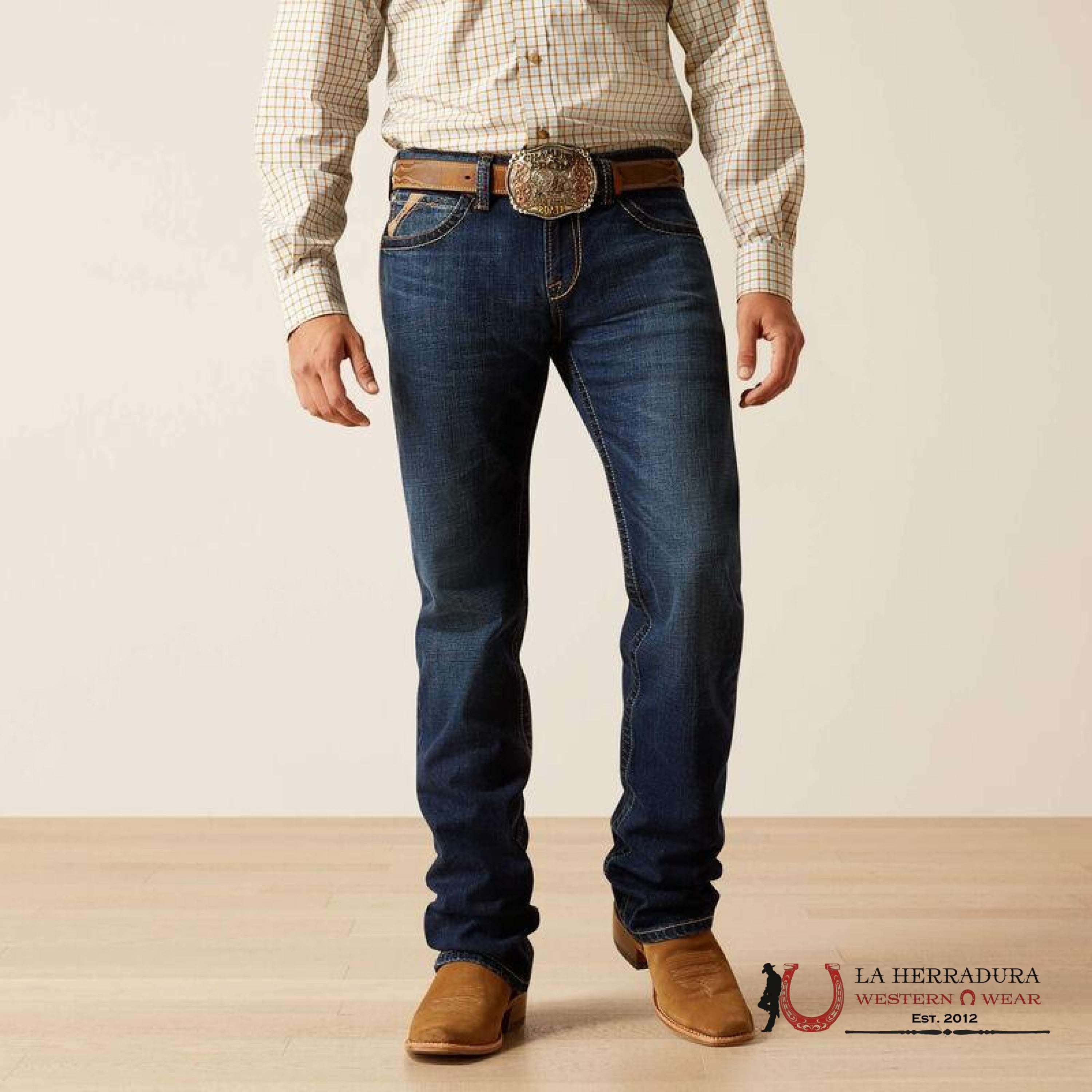 ARIAT MENS JEAN PINEDALE M7 SLIM FIT STRAIGHT LEG 10051601 ARIAT JEANS