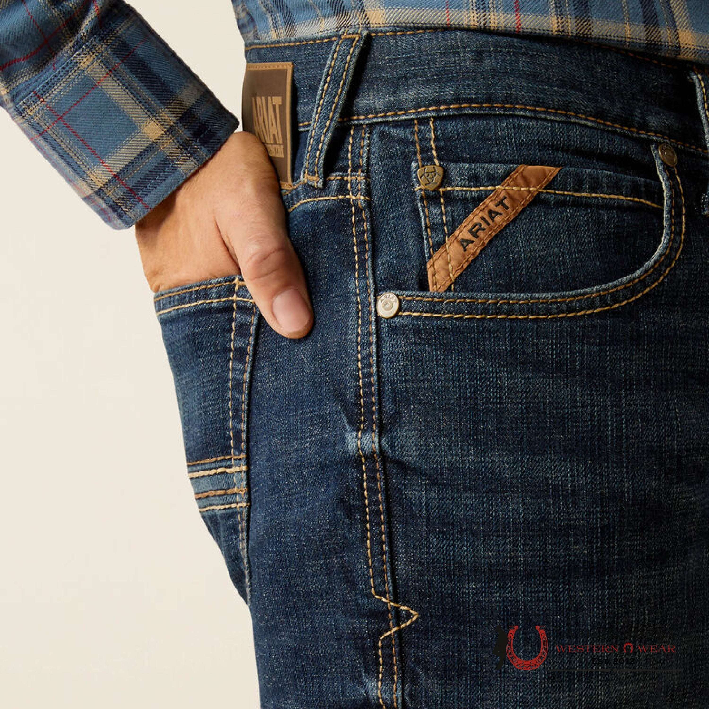 ARIAT MENS JEAN QUEST M7 SLIM FIT STRAIGHT LEG 10051870 ARIAT JEANS