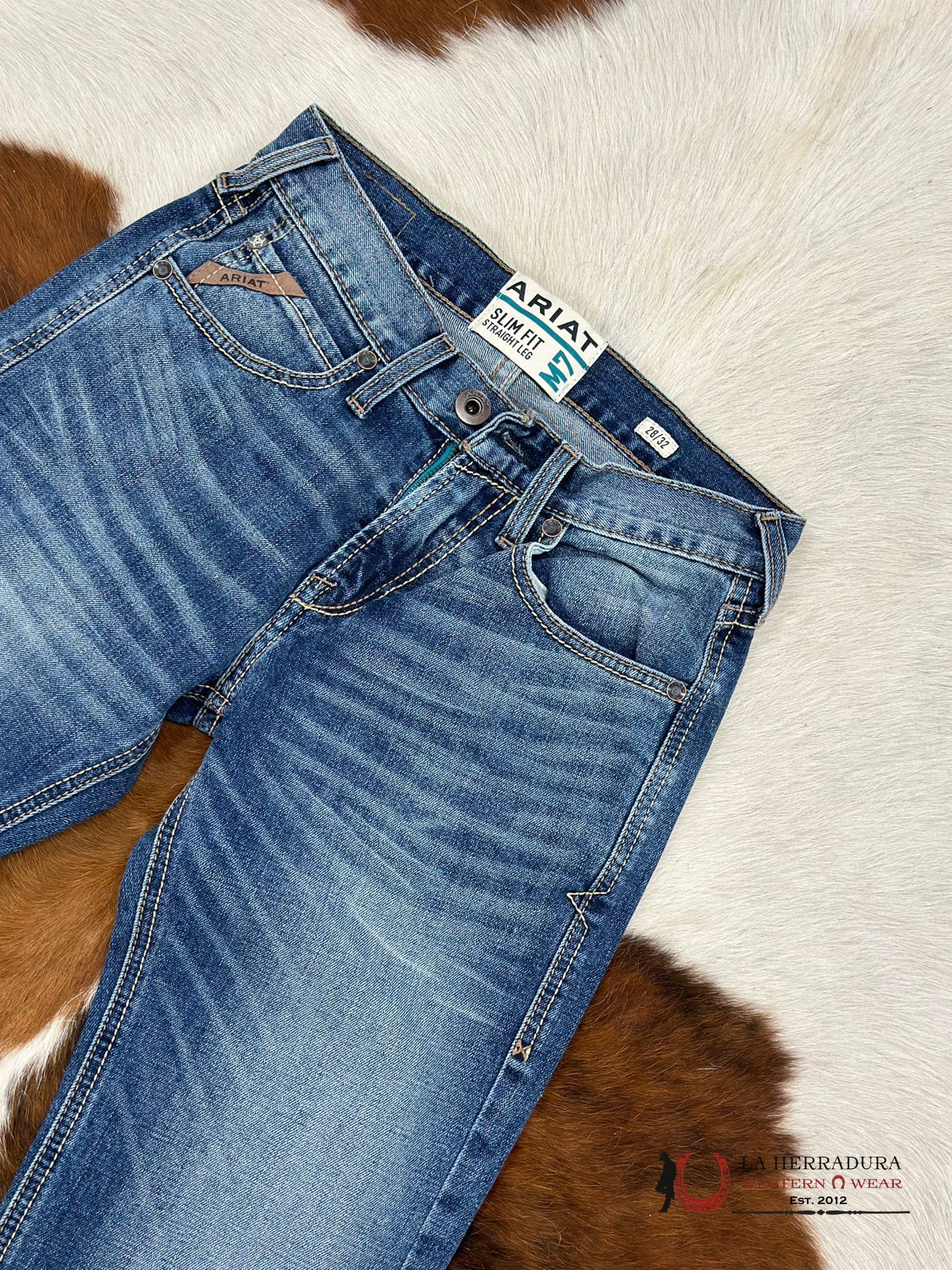 Ariat Mens Jean Samwell M7 Slim Fit Straight Leg Jeans