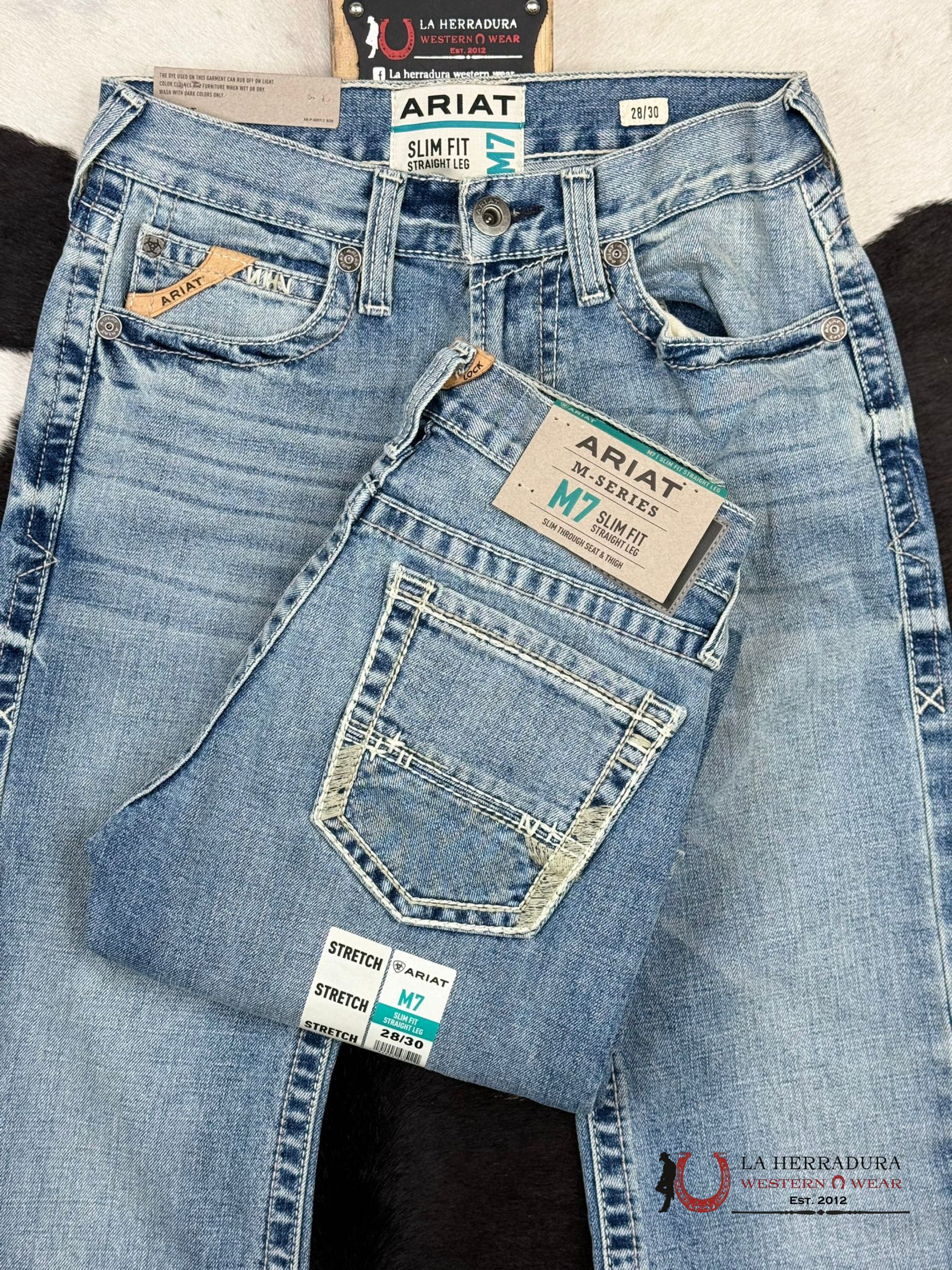 Ariat Mens Jean Shasta M7 Slim Fit Straight Leg Jeans