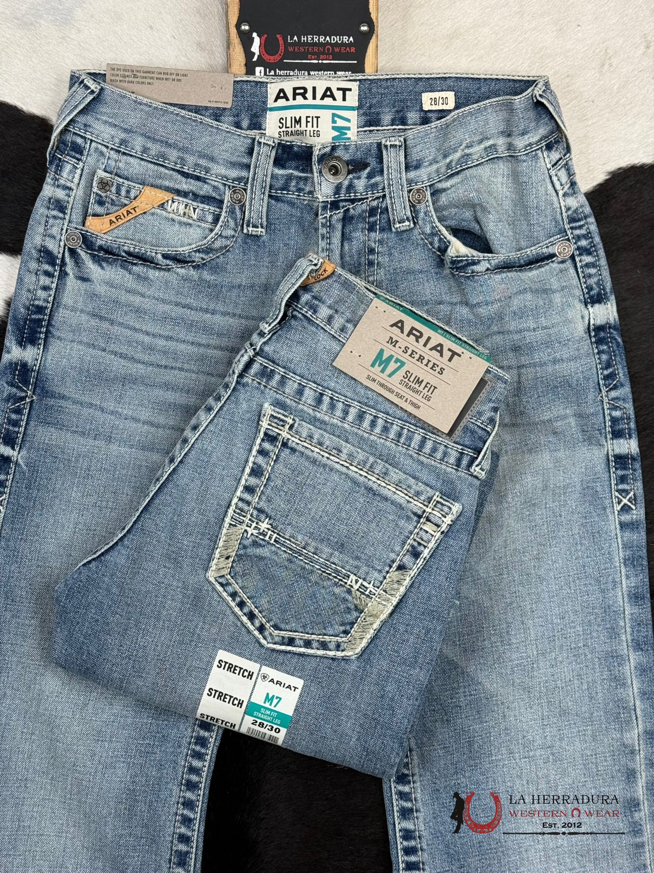 Ariat Mens Jean Shasta M7 Slim Fit Straight Leg Jeans