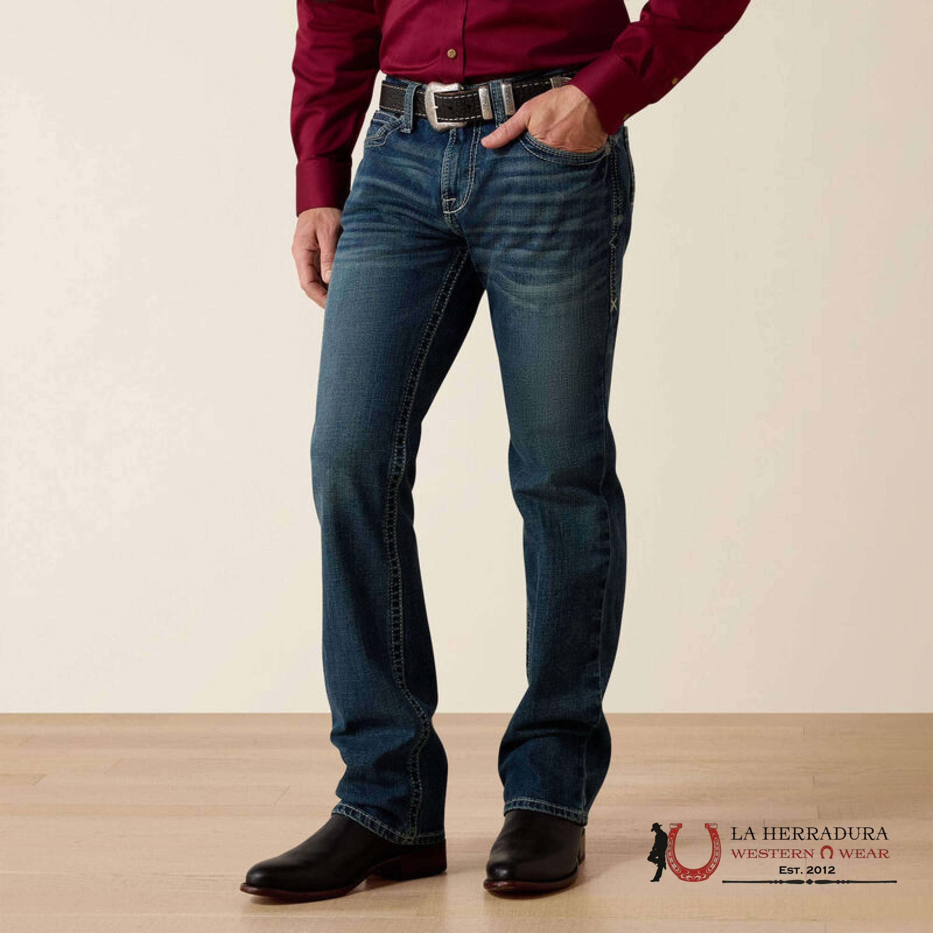 ARIAT MENS JEAN SILVERTON M7 SLIM FIT STRAIGHT LEG 10027748 ARIAT JEANS