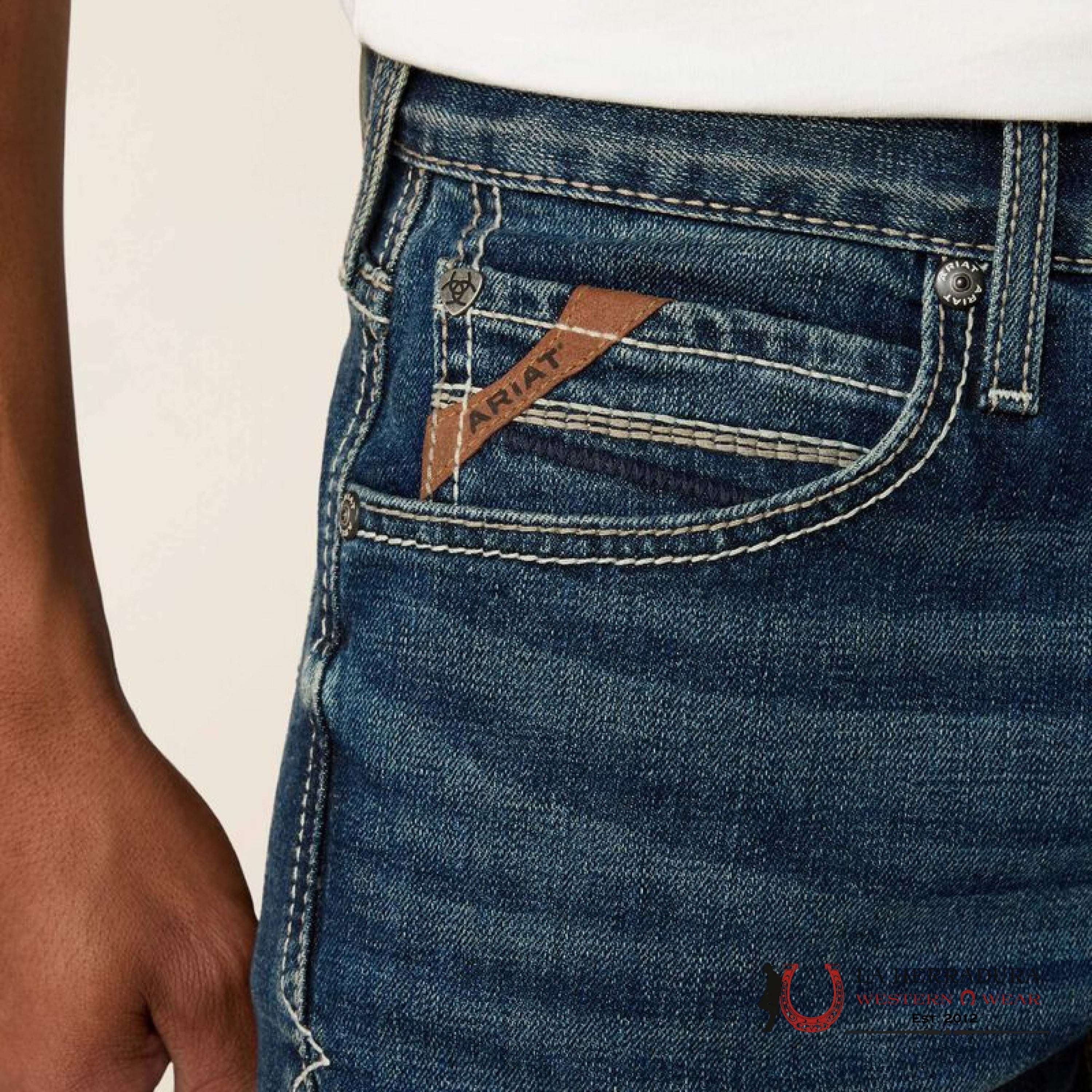 ARIAT MENS JEAN STIRLING DRAKE M7 SLIM FIT STRAIGHT LEG 10041092 ARIAT JEANS