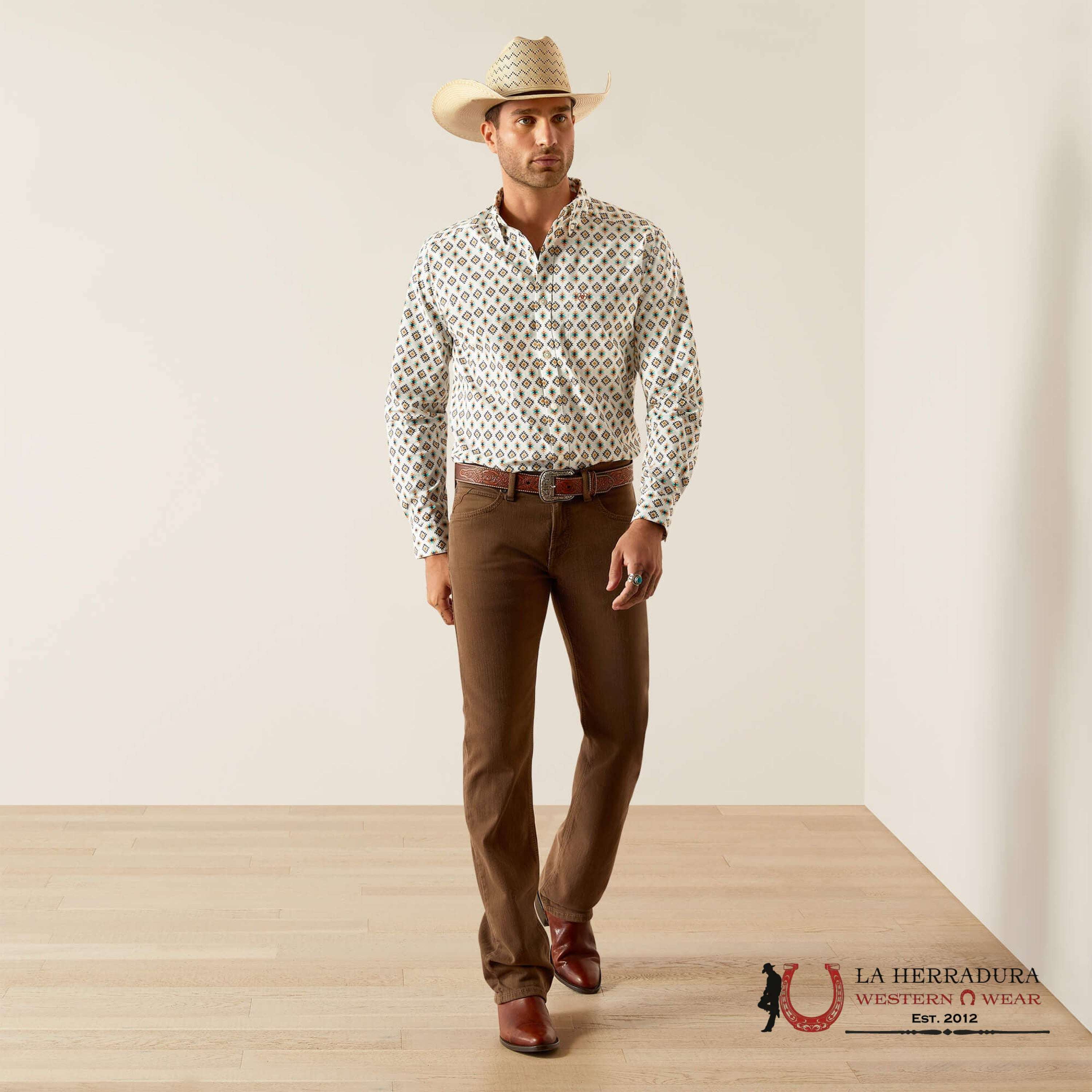 Ariat Judas Fitted Long Sleeve Shirt Blue - 4744 Ropa Hombres