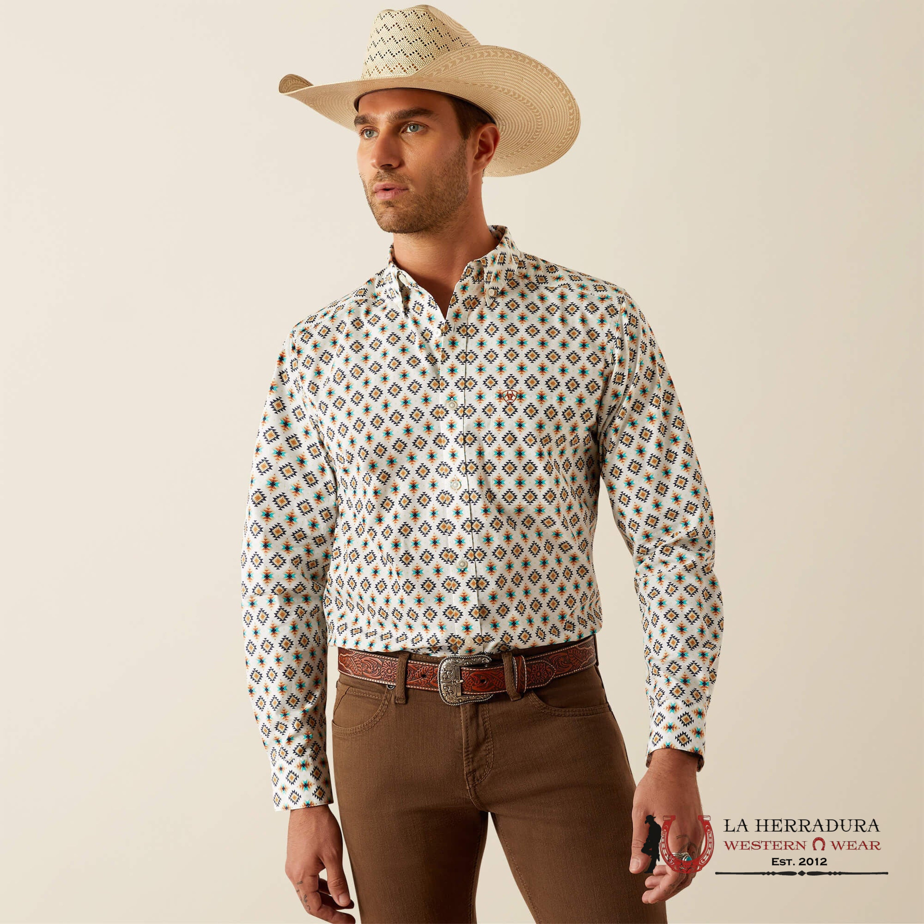 Ariat Judas Fitted Long Sleeve Shirt Blue - 4744 Ropa Hombres