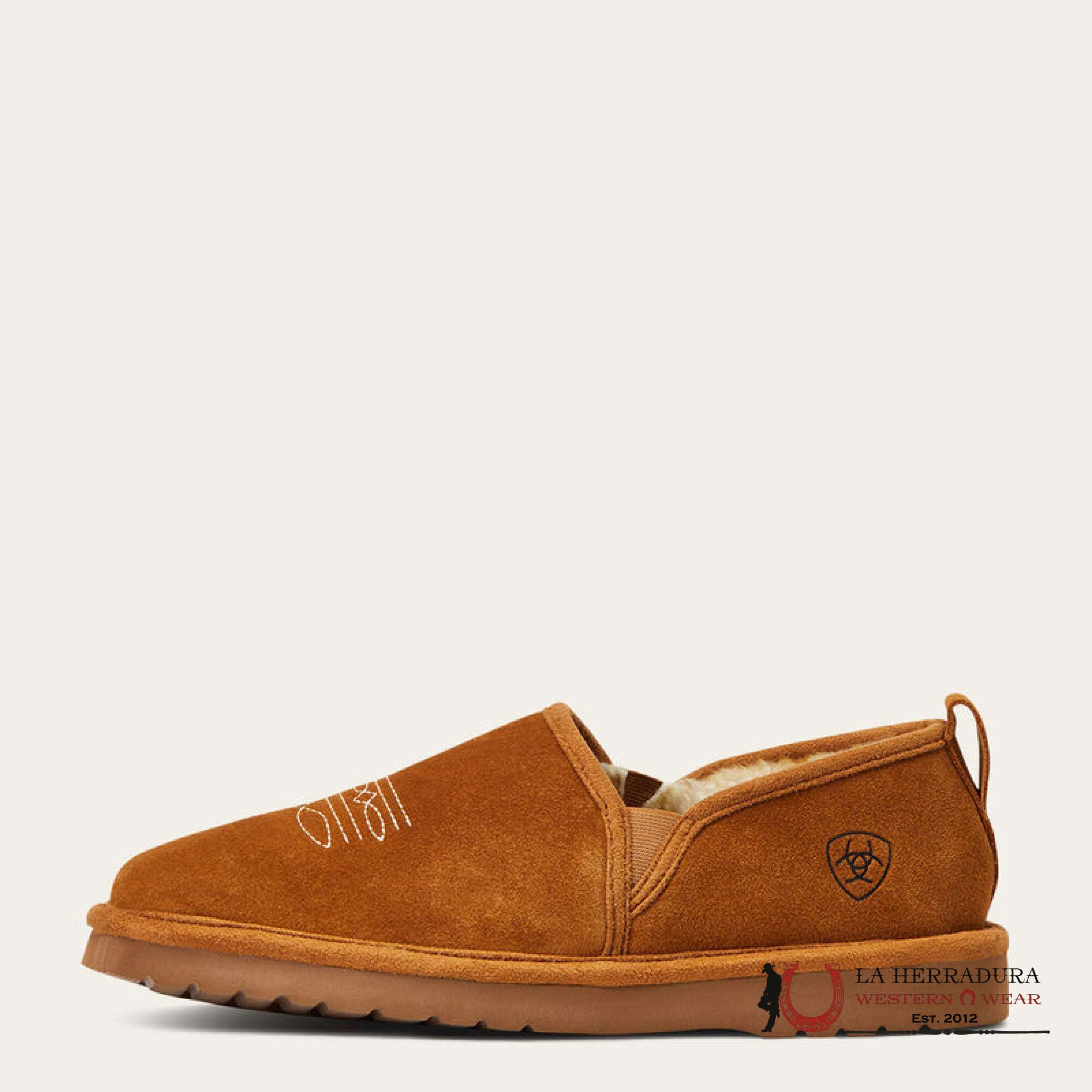 Ariat Mens Lasso Square Toe Chestnnut Slipper Zapatos Hombres