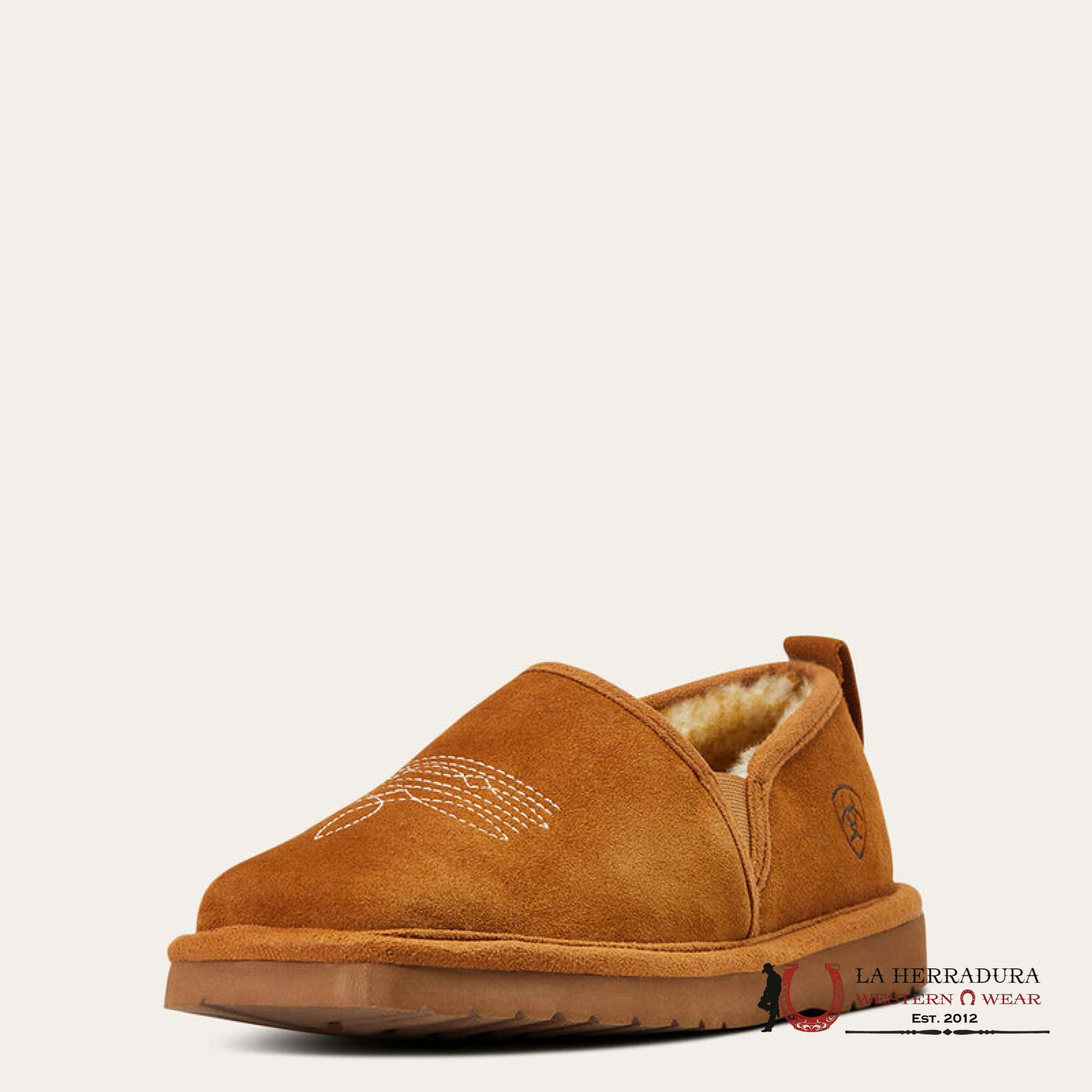 Ariat Mens Lasso Square Toe Chestnnut Slipper Zapatos Hombres