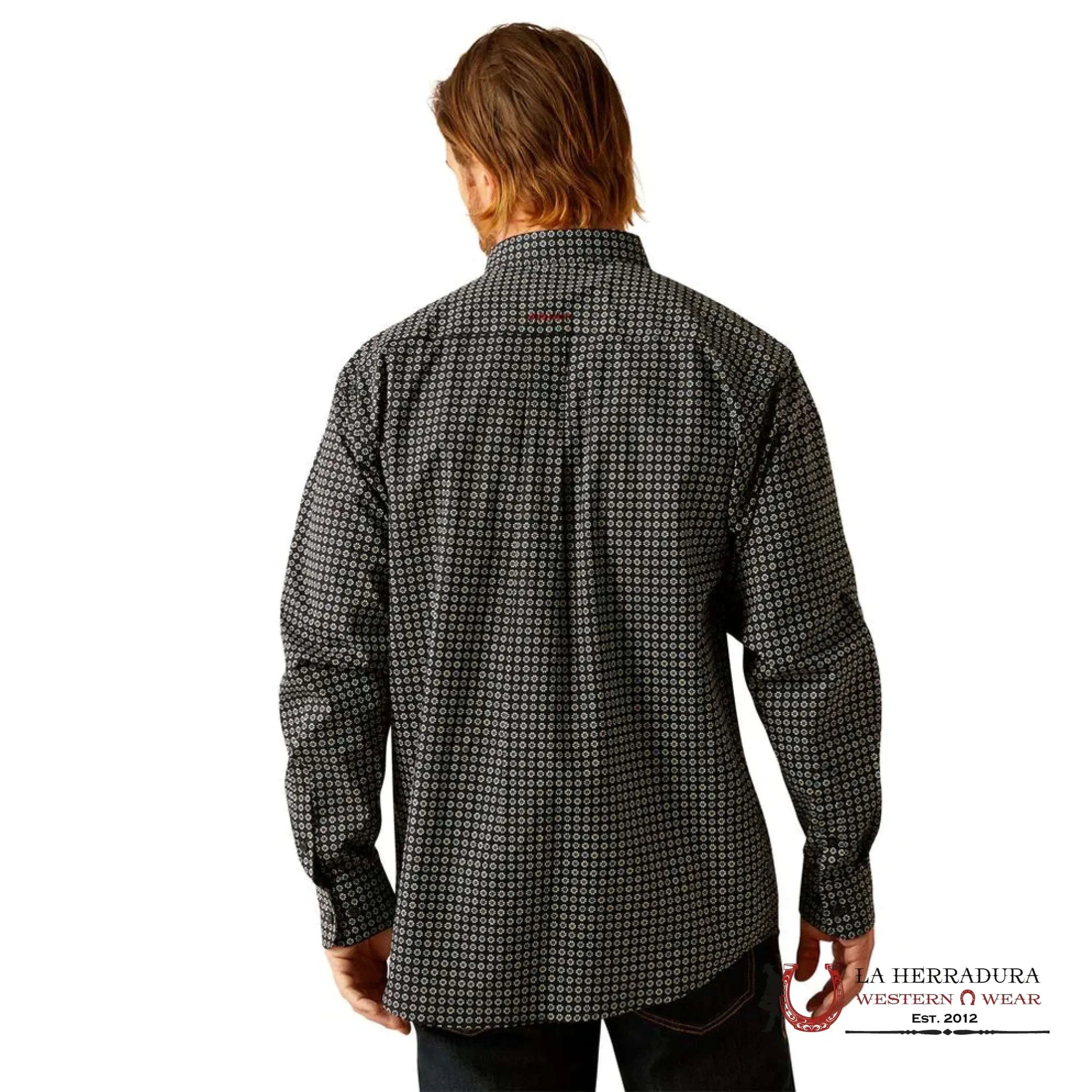 ARIAT MENS LONG SLEEVE SHIRT CLASSIC FIT GUSTAV TURQUOISE - 4641 ROPA HOMBRES