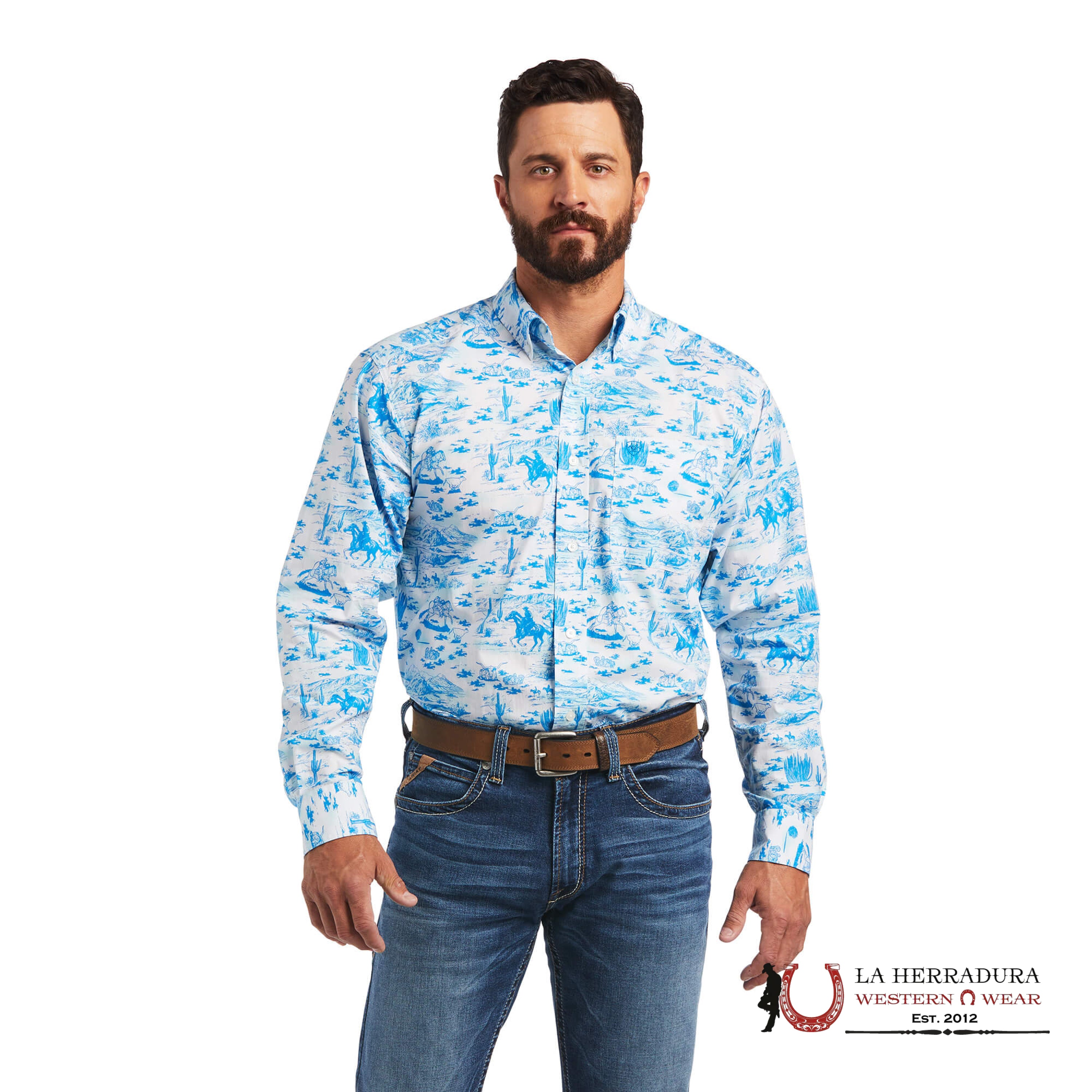 ARIAT MENS MARCUS CLSSC LS SHRT WHITE 10040767 ROPA HOMBRES